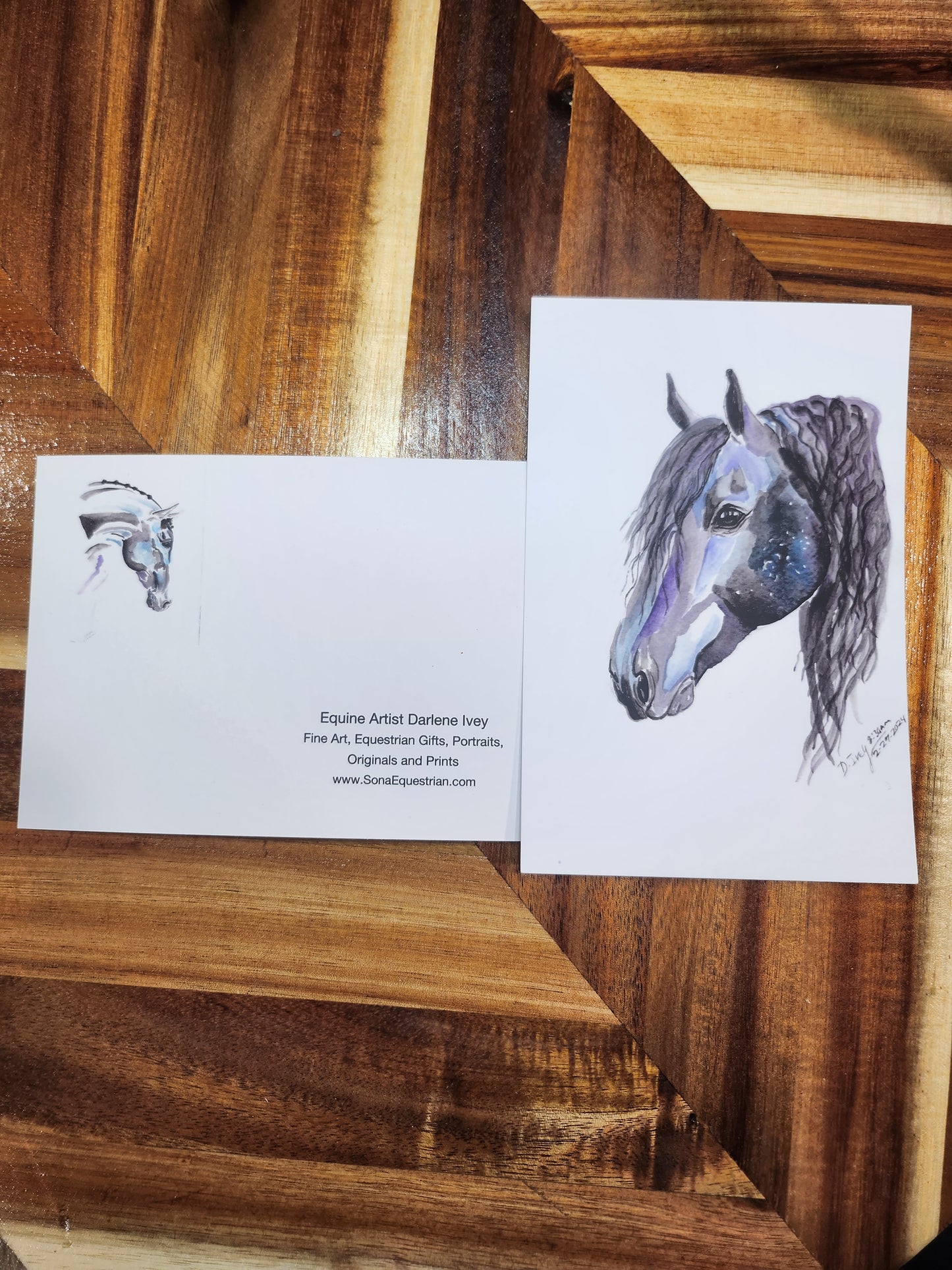 #40 Black Pearl Postcard (4x6) - SonaEquestrian