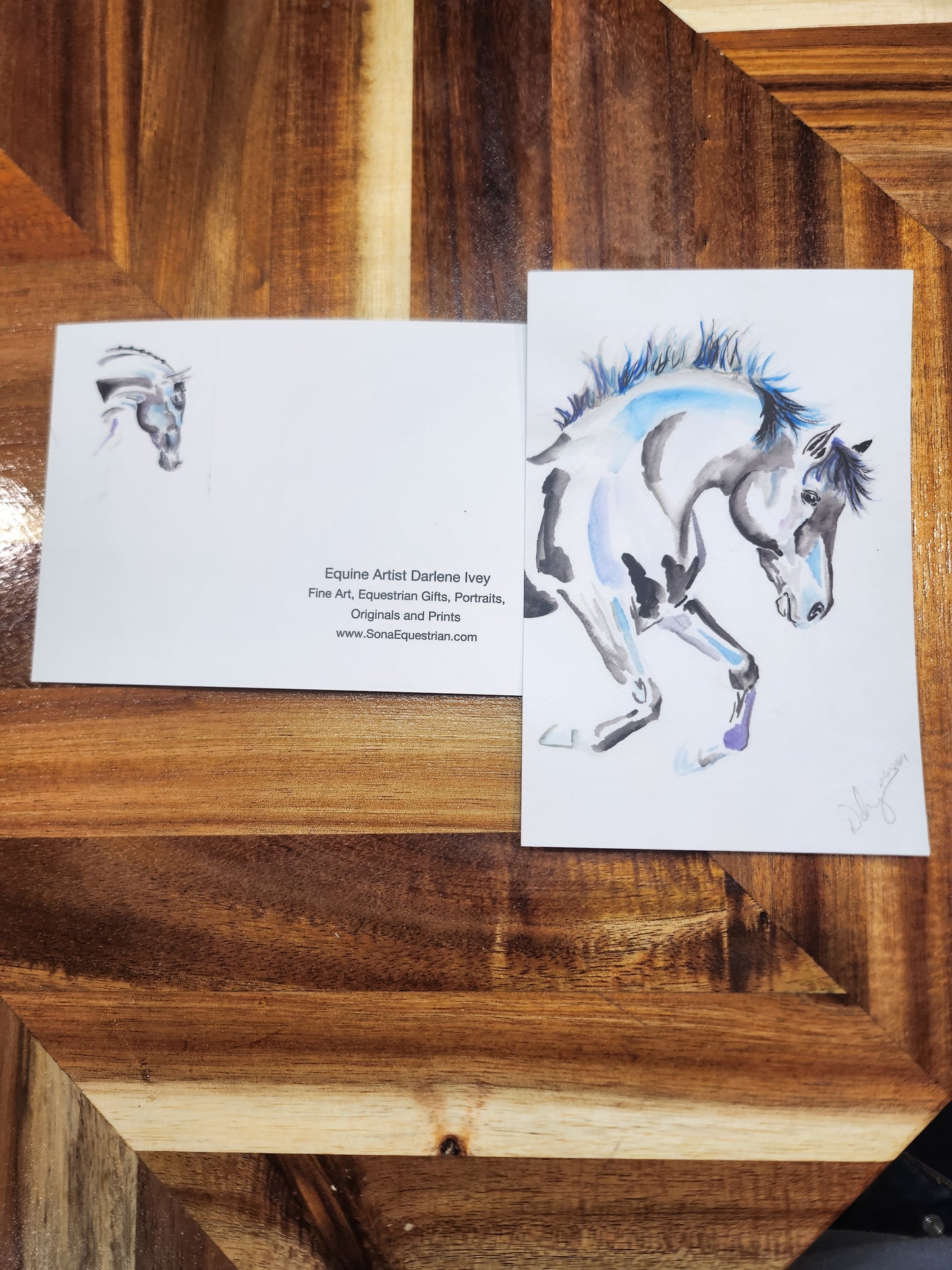 Happy Little Gallop 4 x 6 post card - SonaEquestrian
