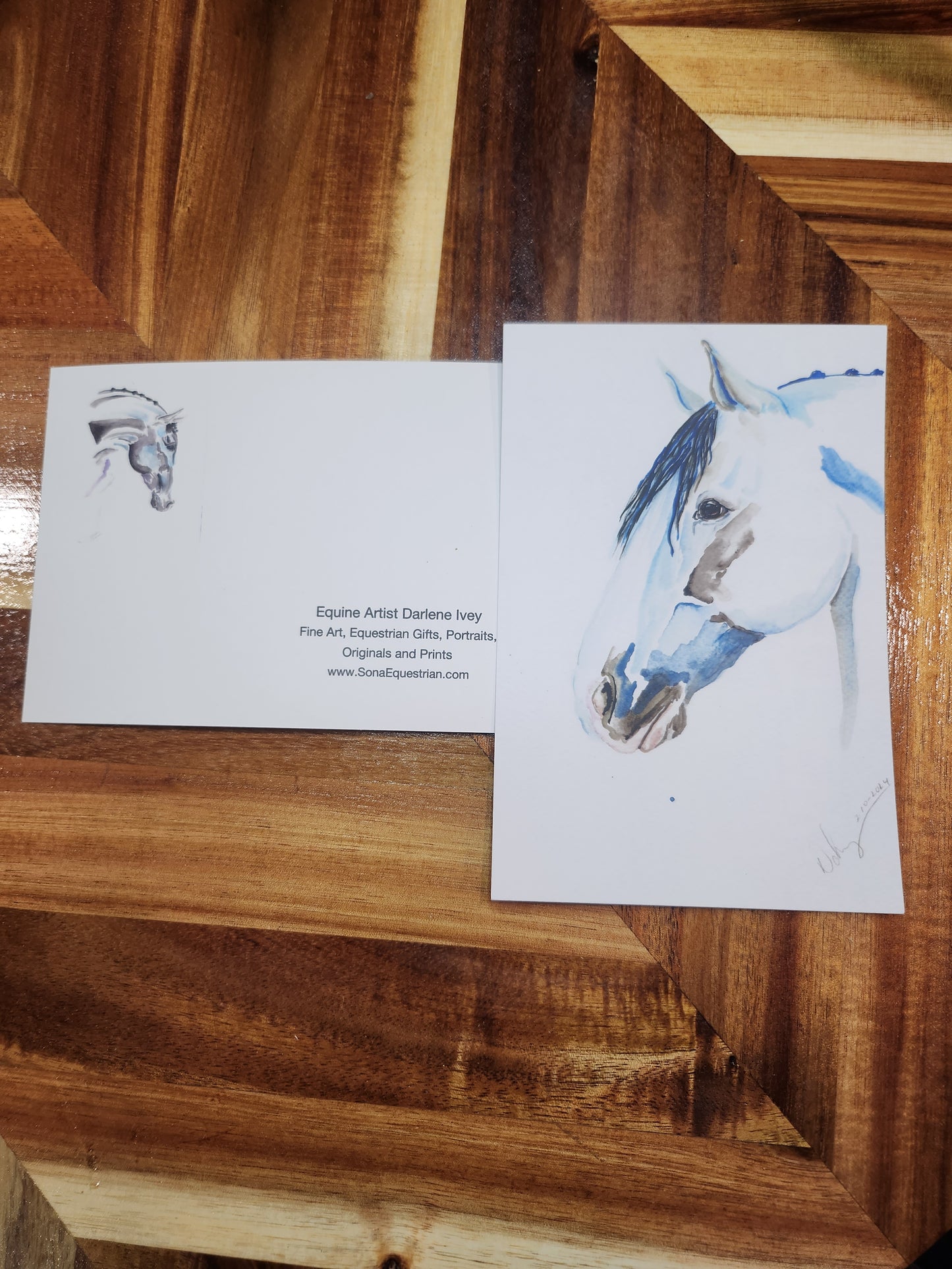 Little Blue Dot Postcard (4x6) - SonaEquestrian