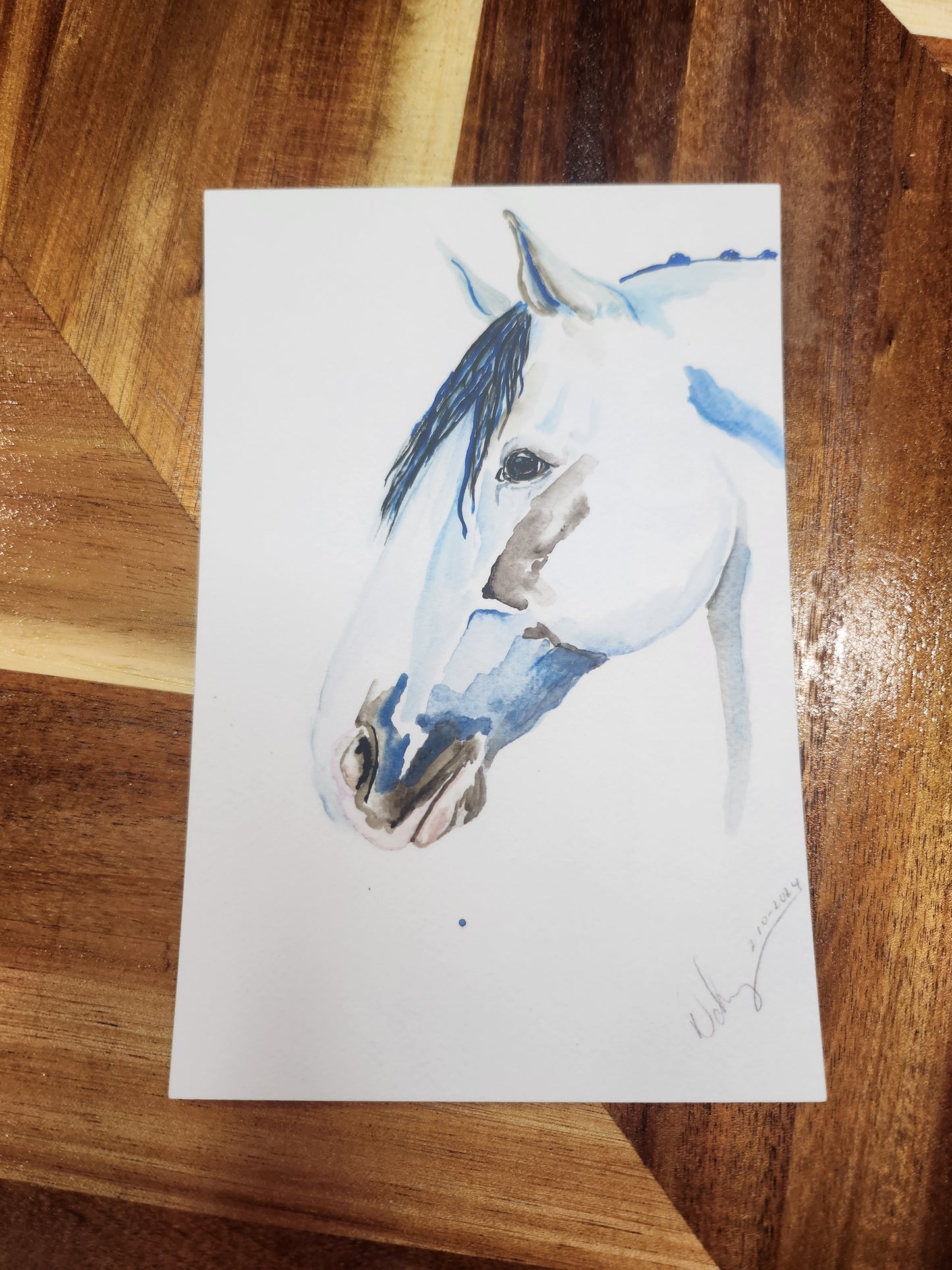 Little Blue Dot Postcard (4x6) - SonaEquestrian