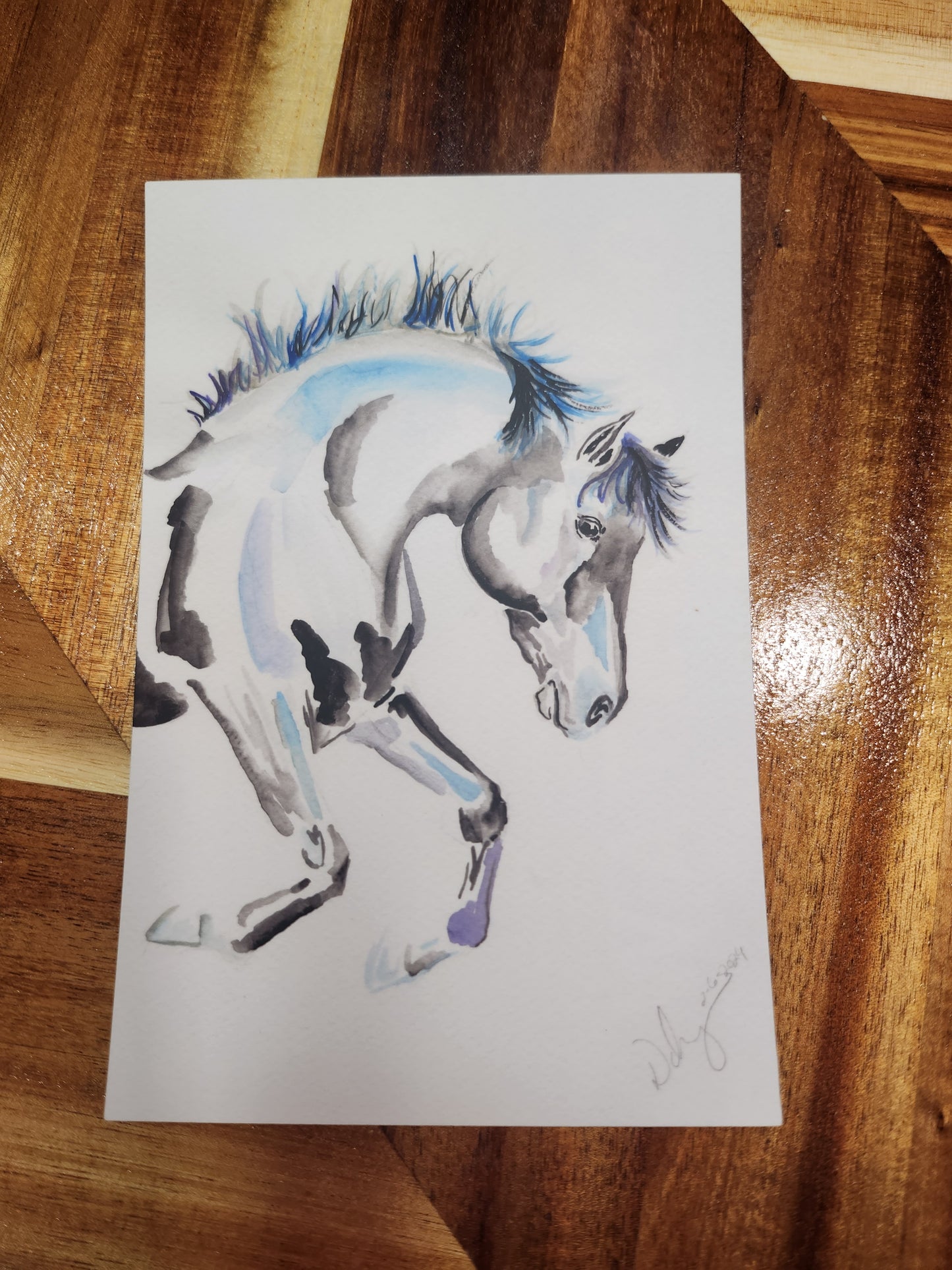 Happy Little Gallop 4 x 6 post card - SonaEquestrian