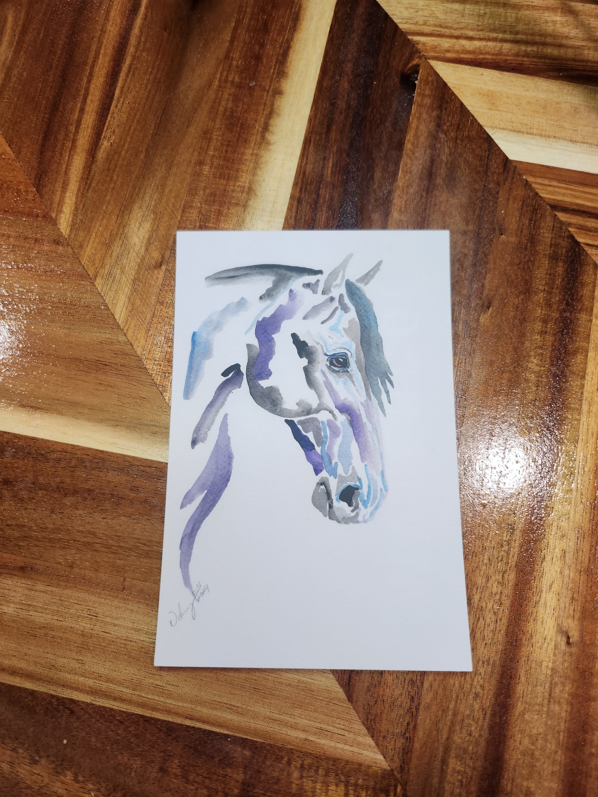 Still Night  4 x 6 post card - SonaEquestrian