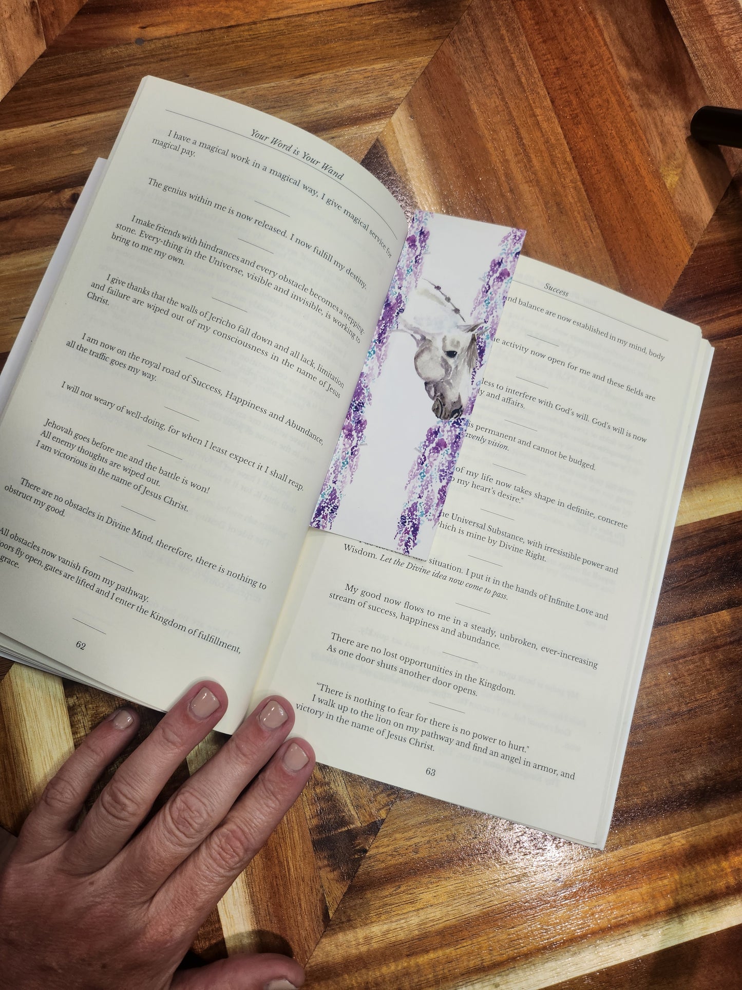 Wisteria and Roses Bookmark