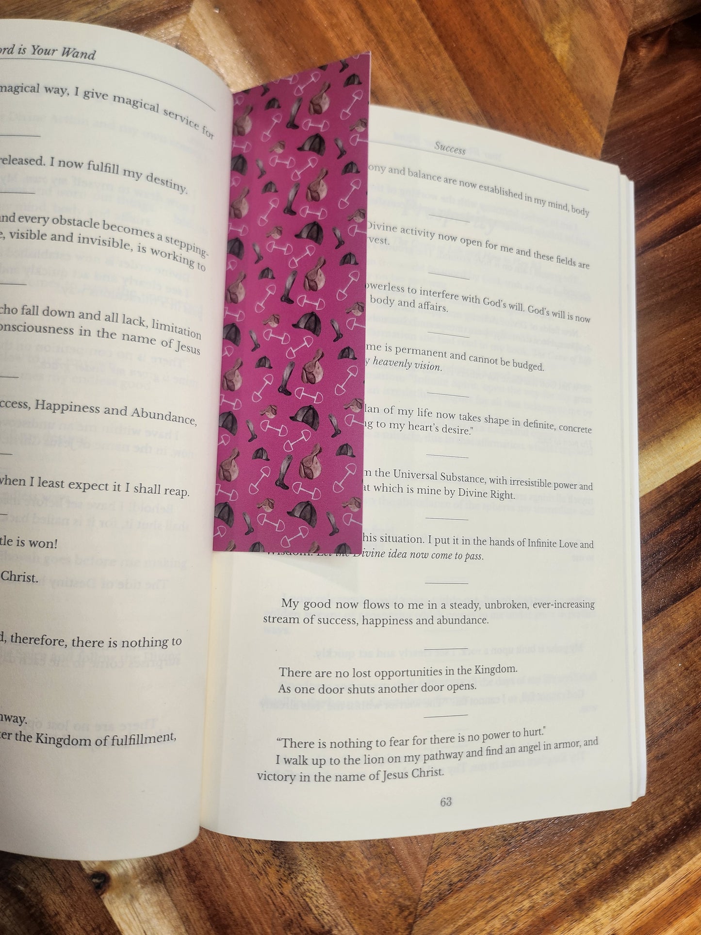 Saddle up Pink bookmark
