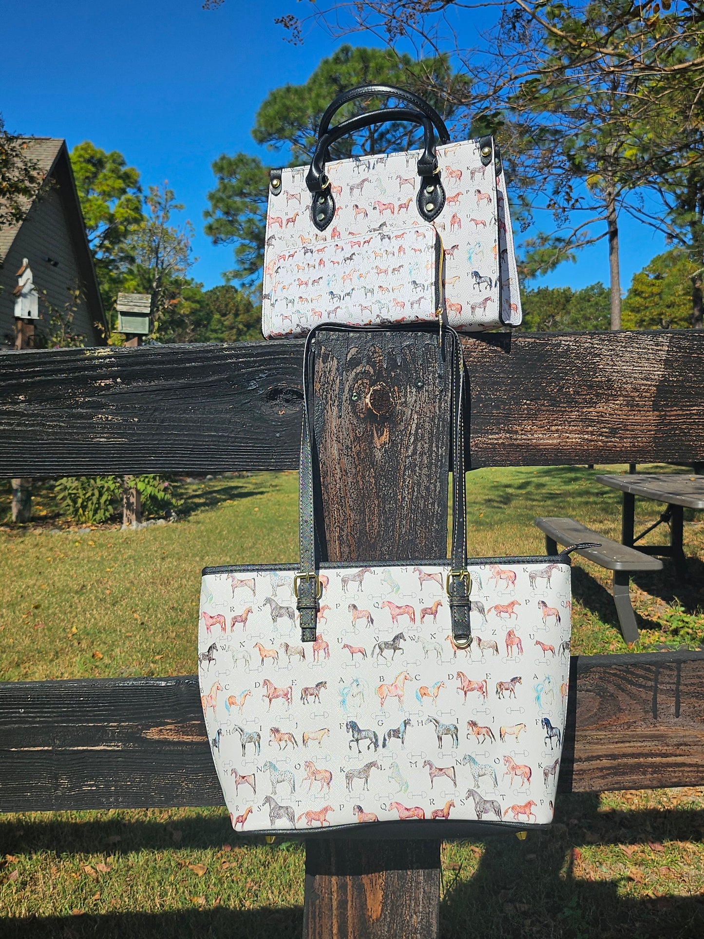 ABC Horse Breeds Print Fashion Tote Bag