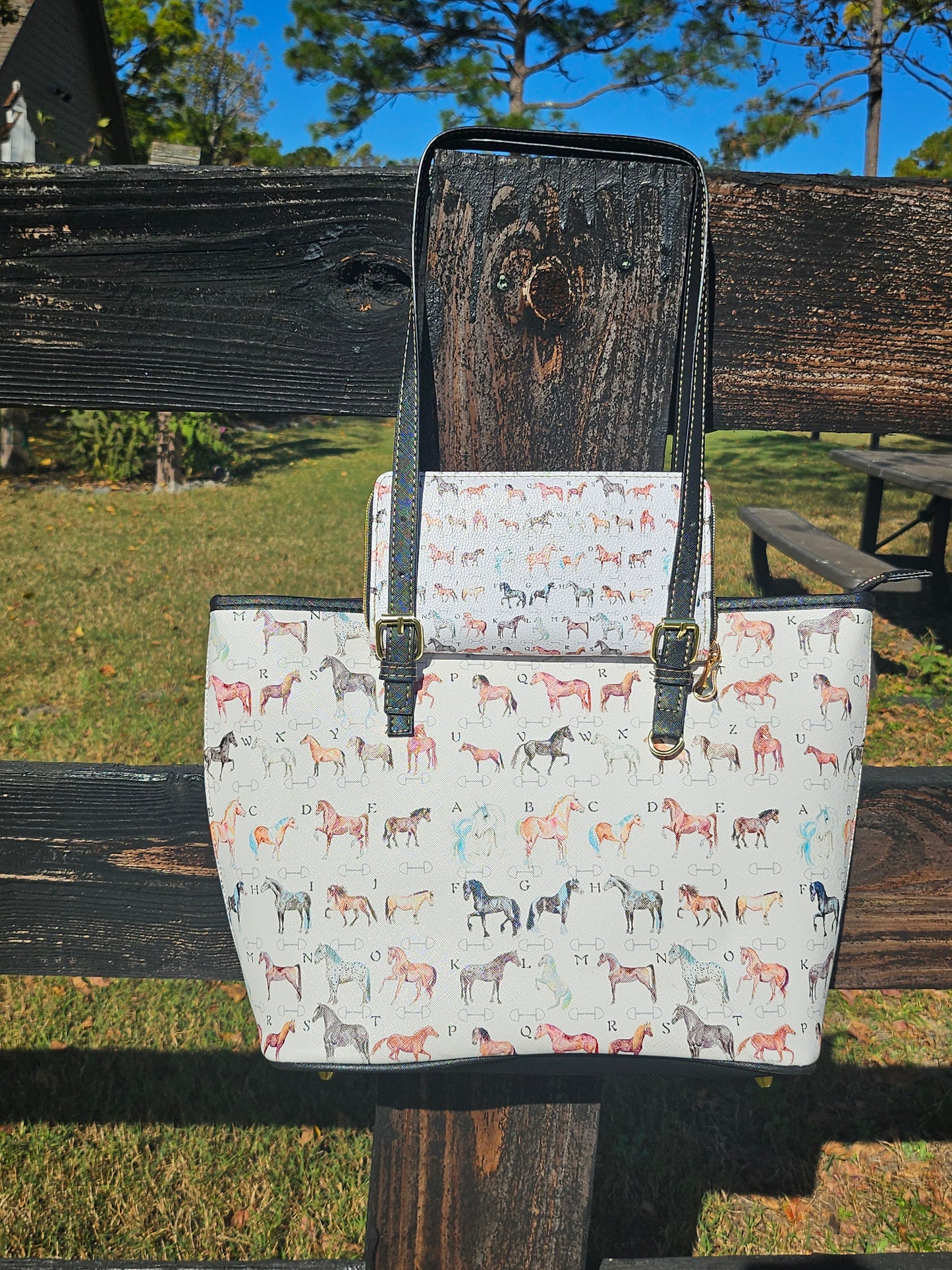 ABC Horse Breeds Print Fashion Tote Bag