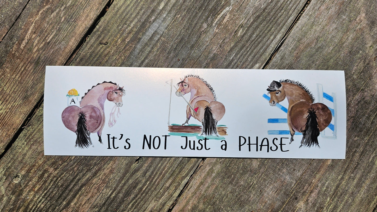 Adorable its Not Just a Phase Bumper Sticker