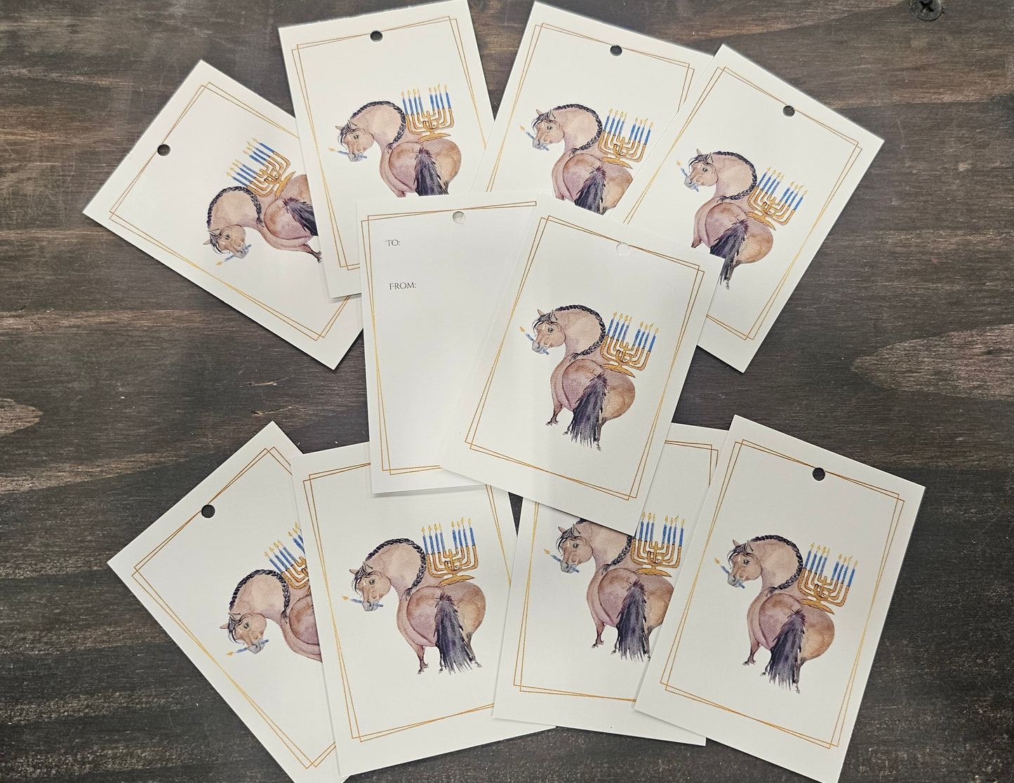 Holiday gift bag tags