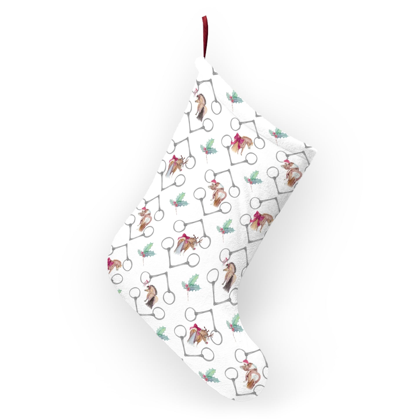 Adorable Pony Bits and Holly Christmas Stockings
