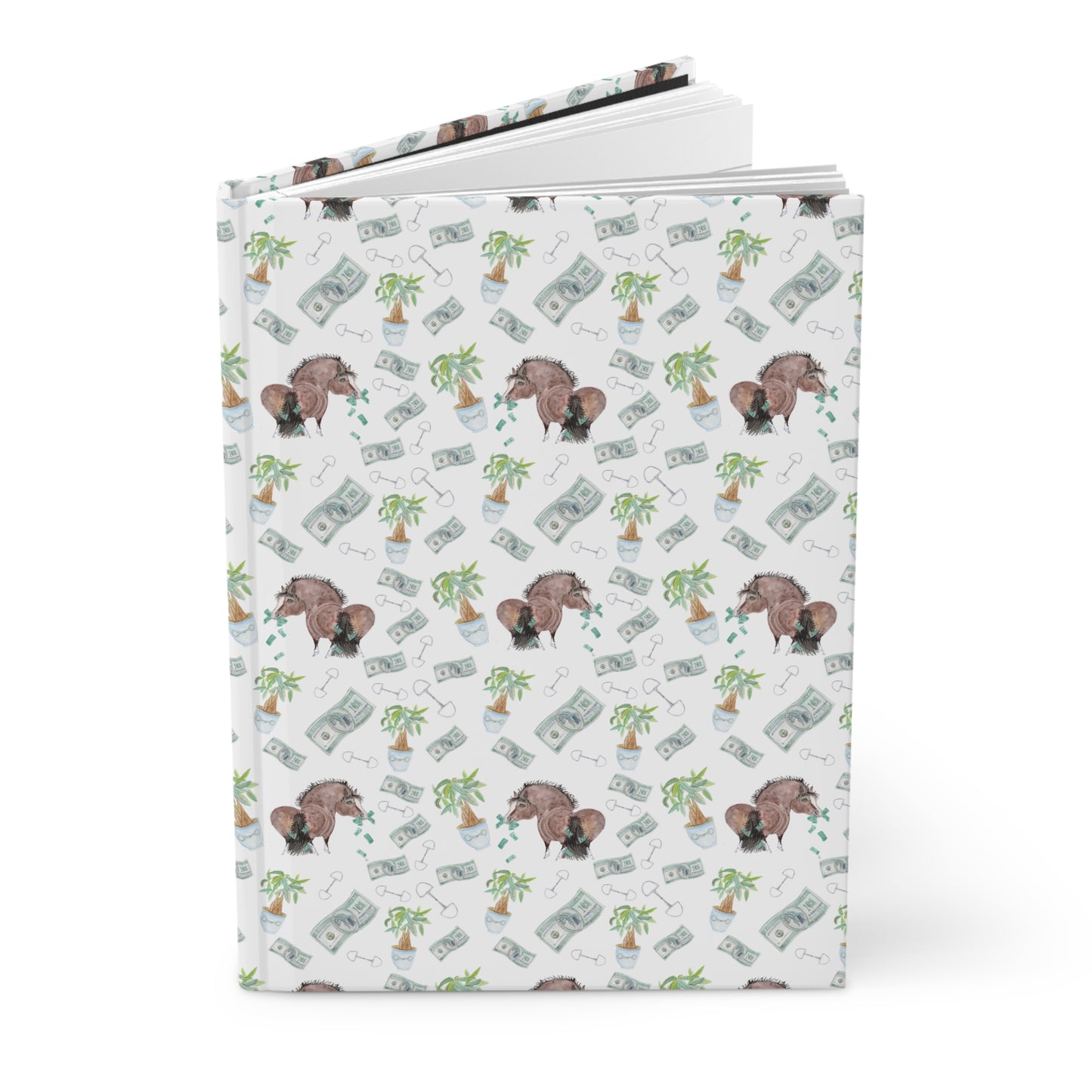 Journal Matte - Adorable Money Bags Pony Print Hardcover