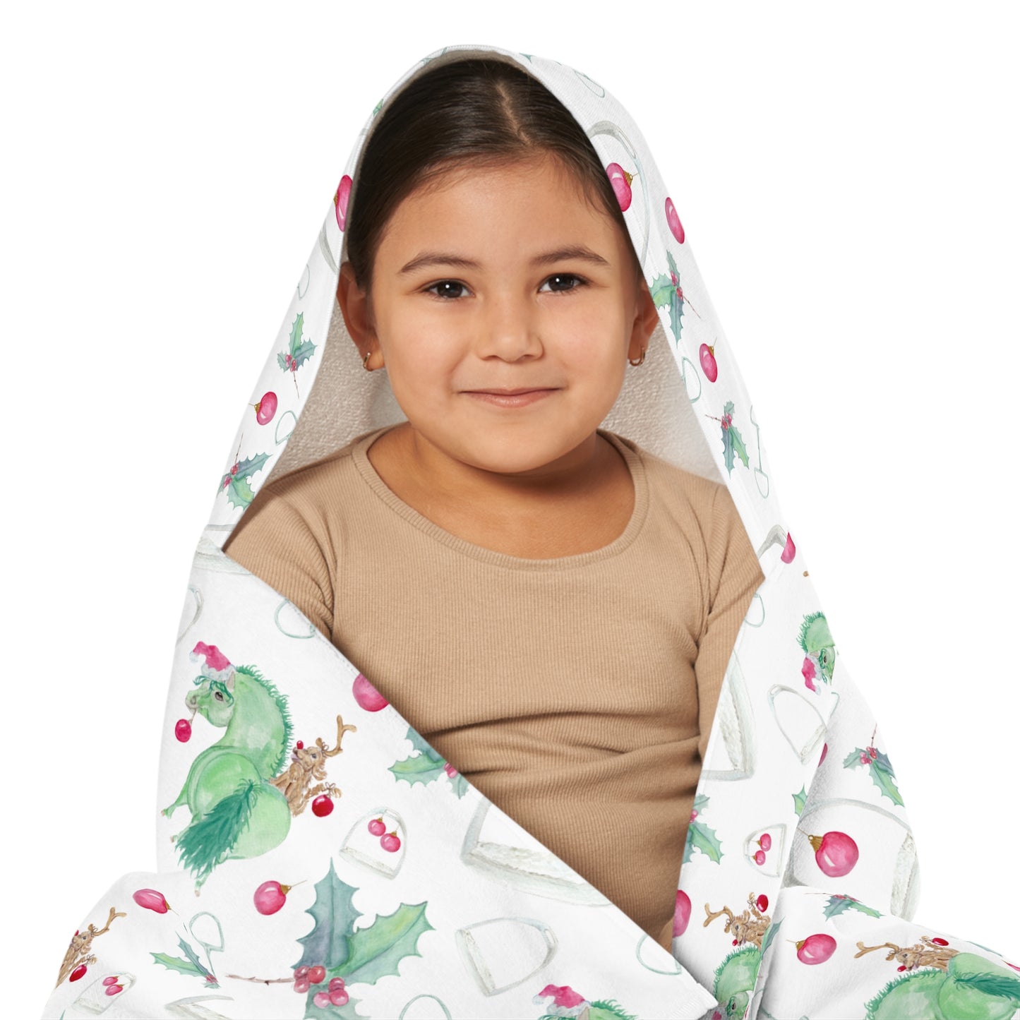 Adorable Grinchy Pony and Friend Youth Hooded Towel