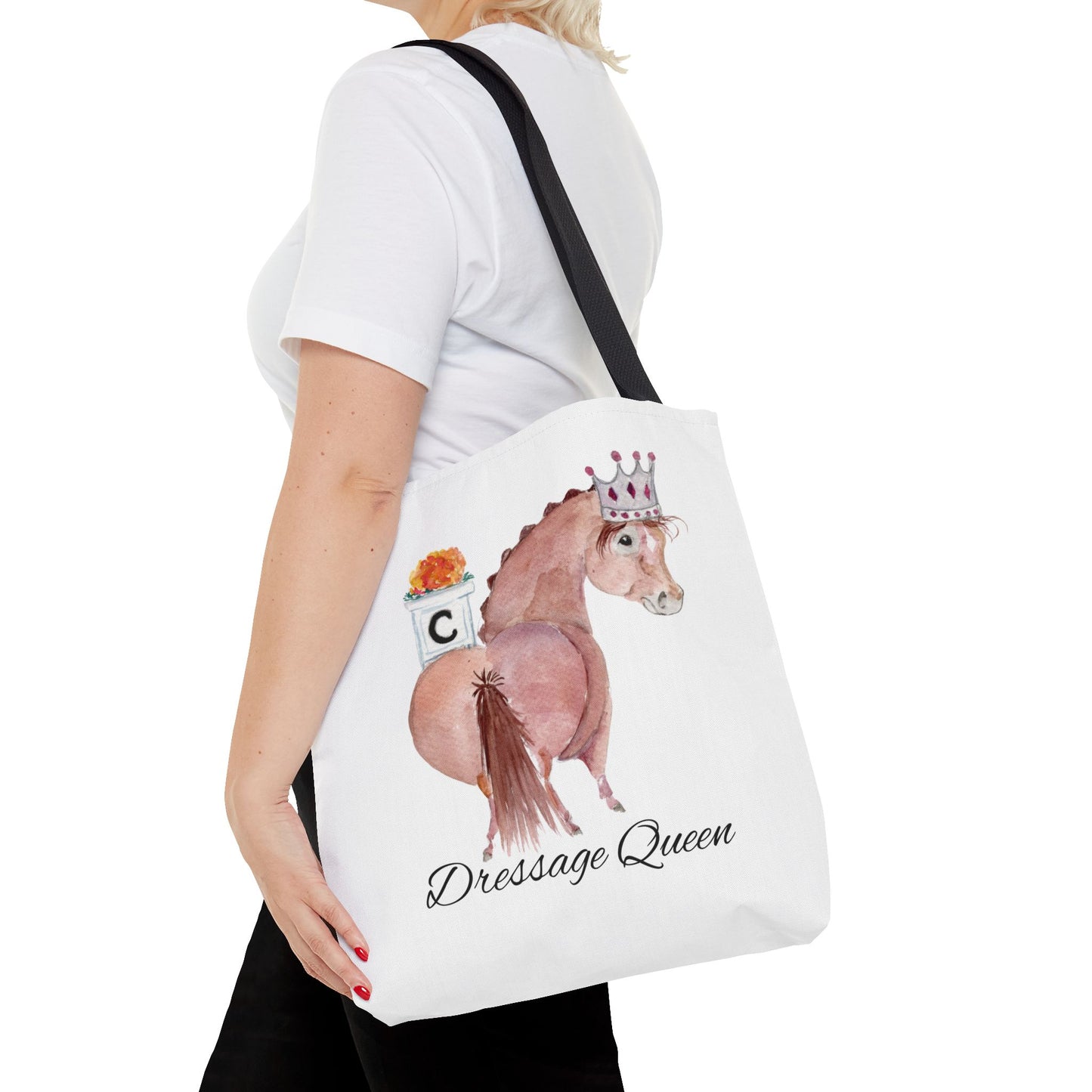 Adorable little Dressage Queen Tote Bag - Whimsical Equestrian Design