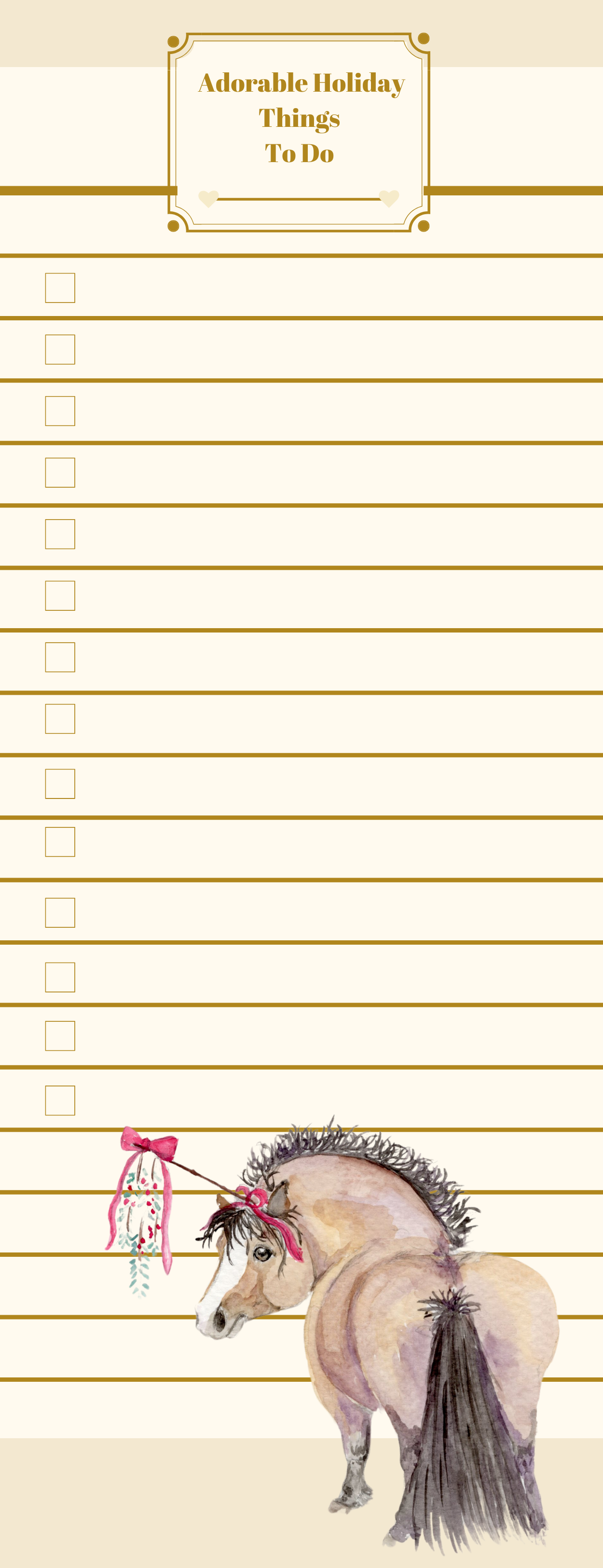 Adorable Holiday Things To Do List