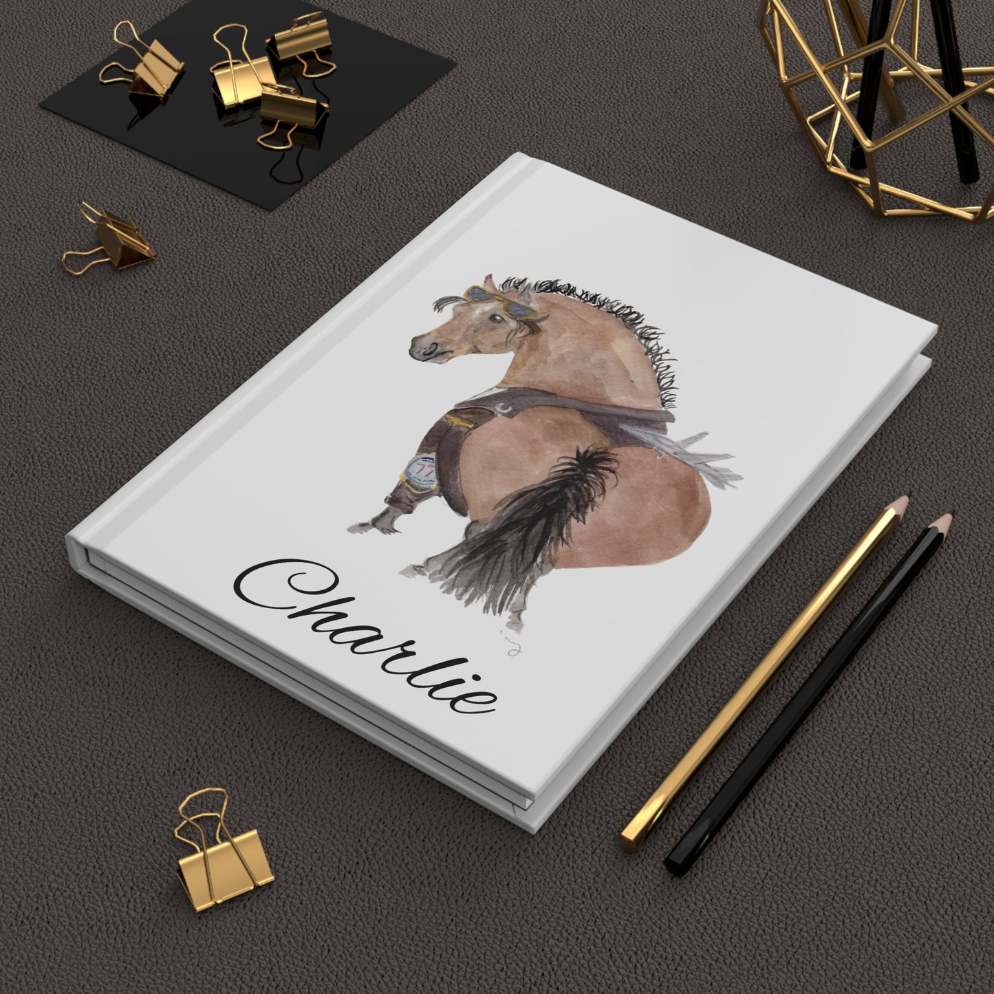 Hardcover Journal Matte -Adorable little Charlie