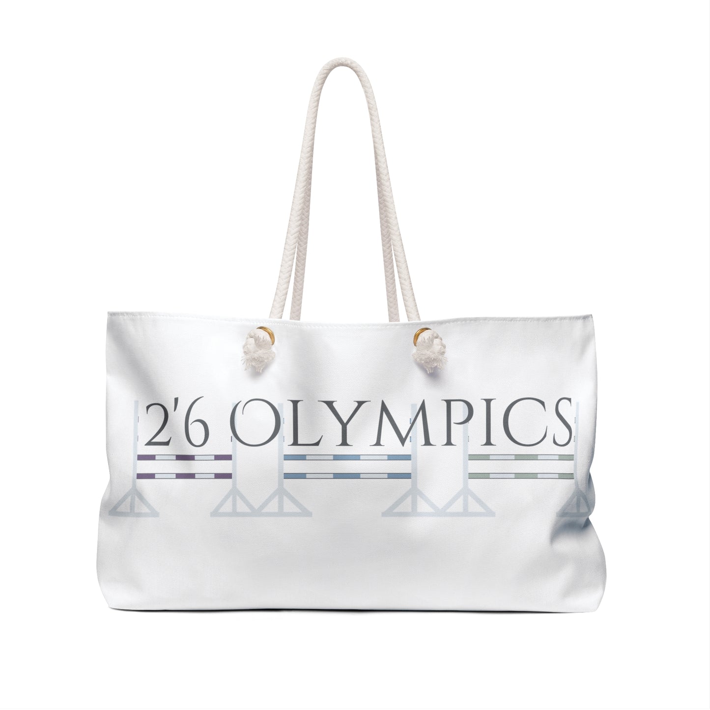 Equestrian Weekender Bag -2'6 Olympics" - Stylish Travel Tote for Horse Lovers