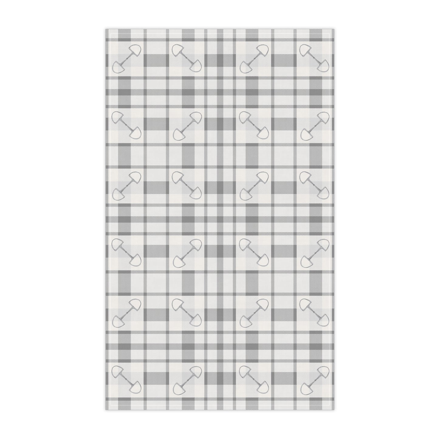Plaid Bits in Grey Cotton Tea Towel