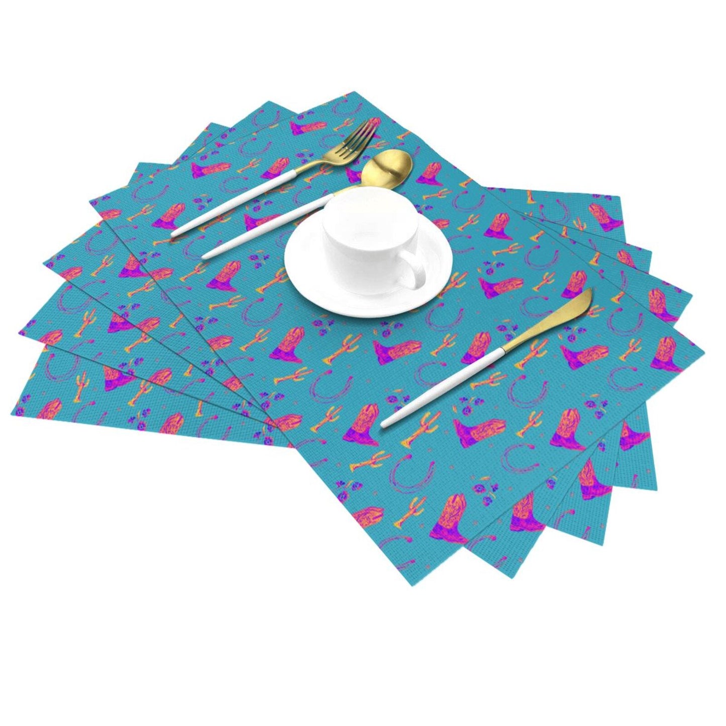 Lucky Boots- Placemats Set of 4