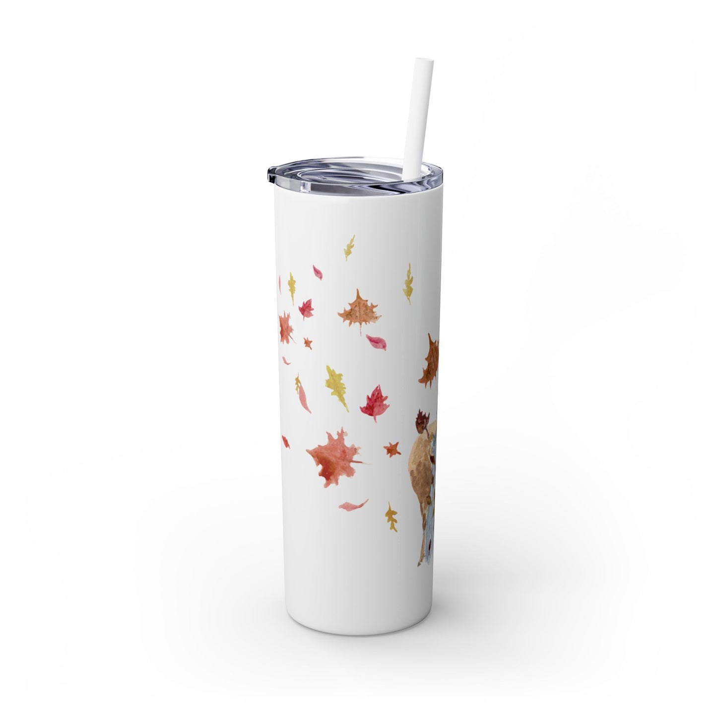 Adorable Little Miss Fall Skinny Tumbler with Straw, 20oz