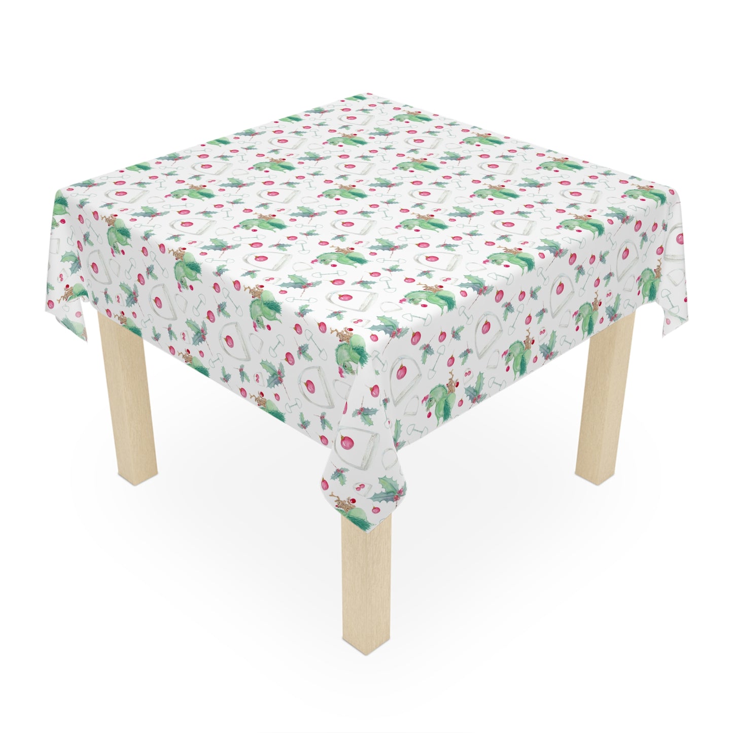 Adorable little Grinchy pony and Friend Tablecloth