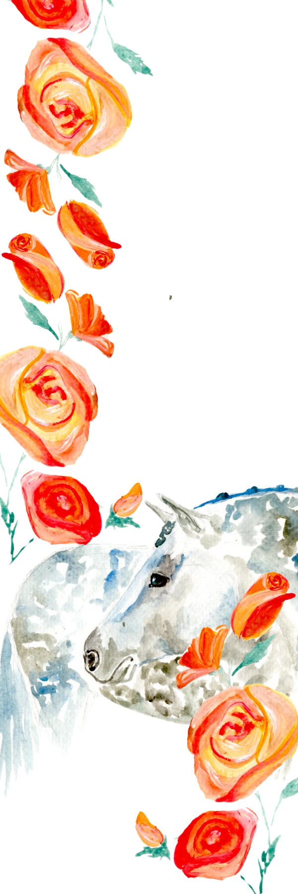 Wisteria and Roses Bookmark
