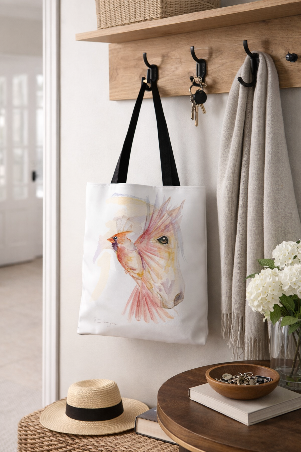 Copy of Gypsy Vanner Christmas Lights Tote Bag