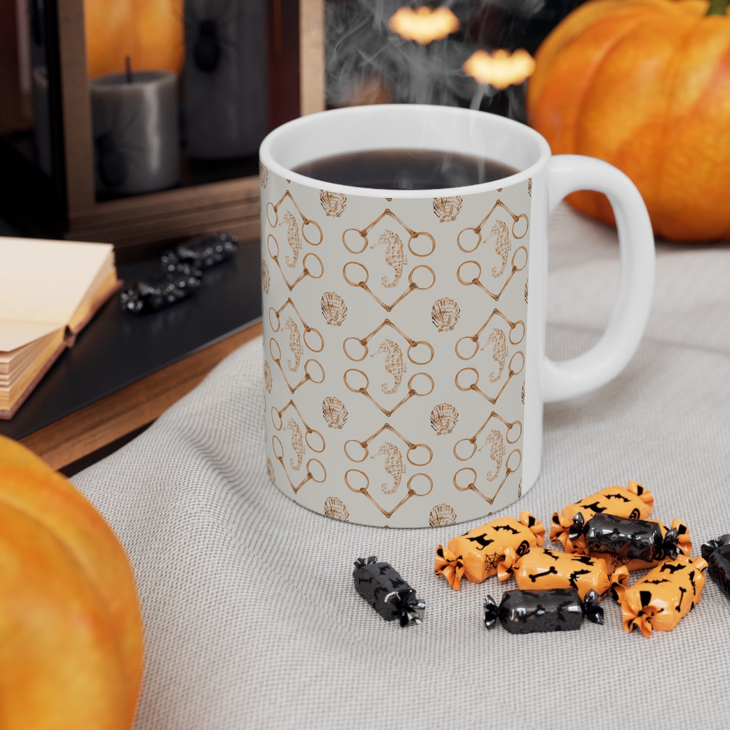 Sea horse bits - spice Ceramic Mug 11oz