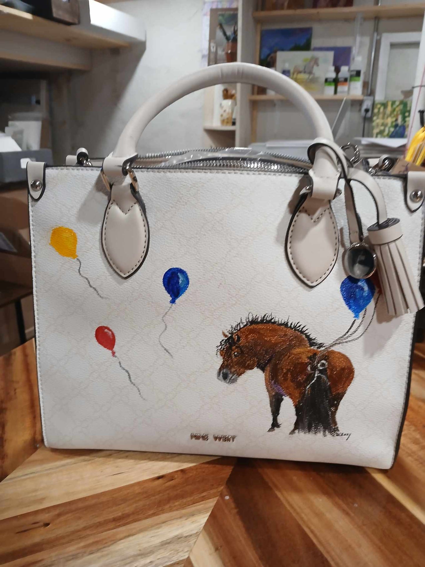 Adorable Little Handbag Bay Ba-wa-loons Hand Painted Bag