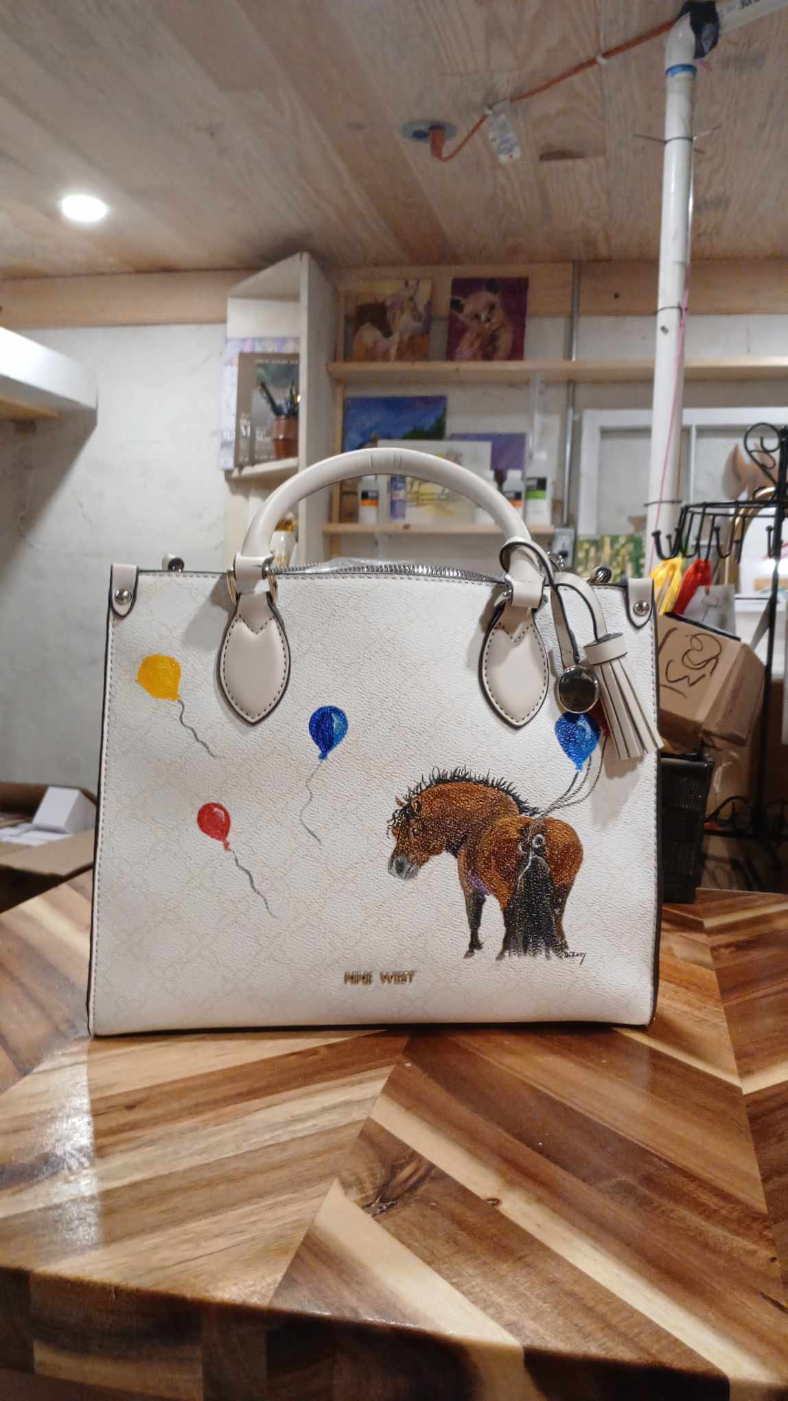Adorable Little Handbag Bay Ba-wa-loons Hand Painted Bag