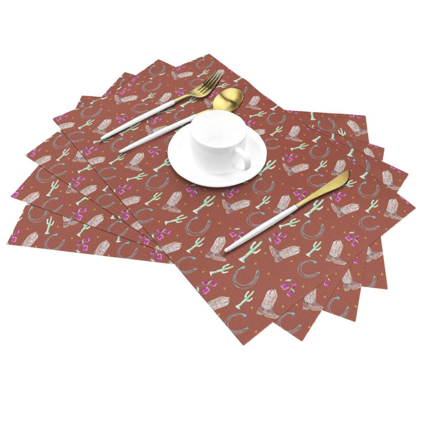 Lucky Boots- Placemats Set of 4