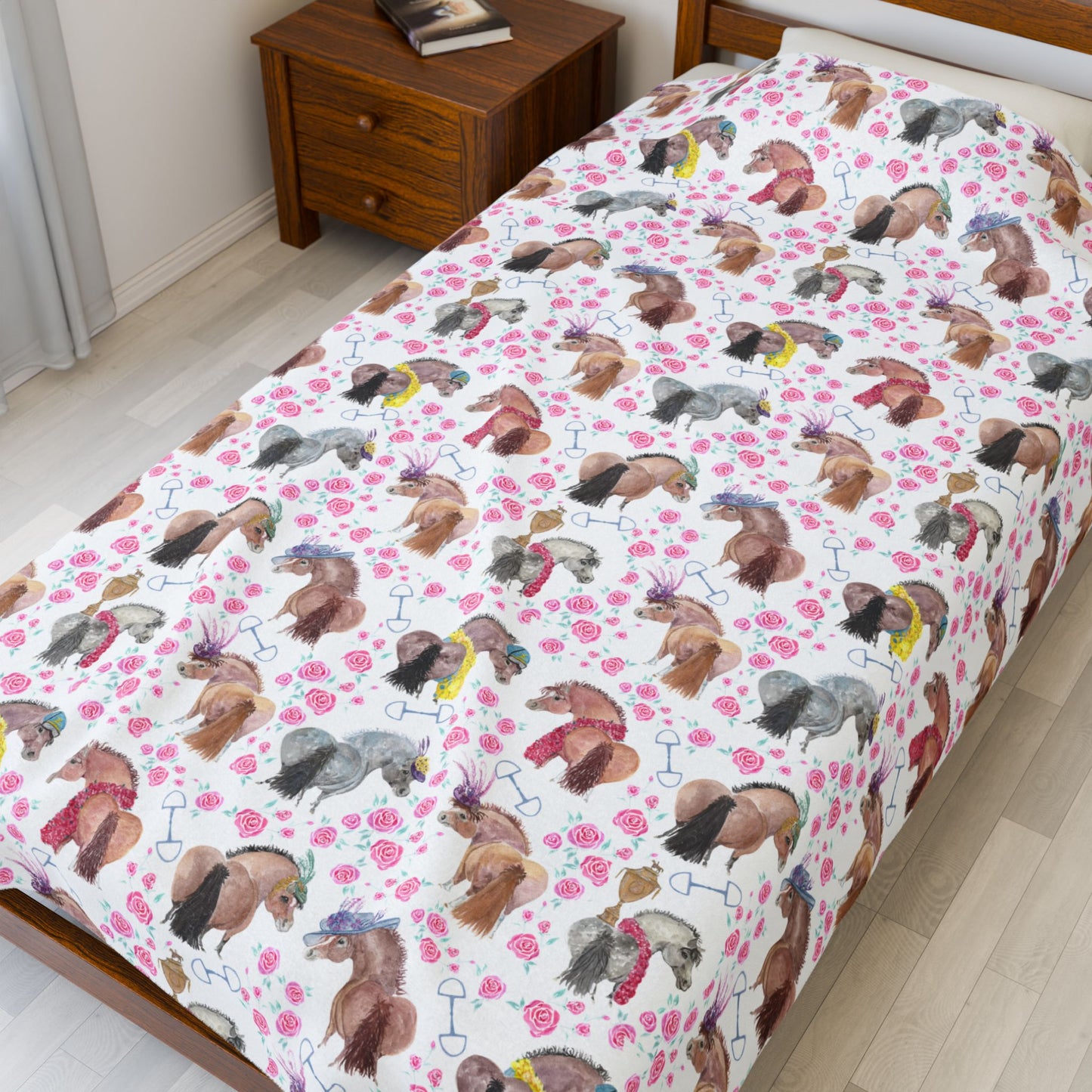 Plush Blanket Adorable little Derby ponies