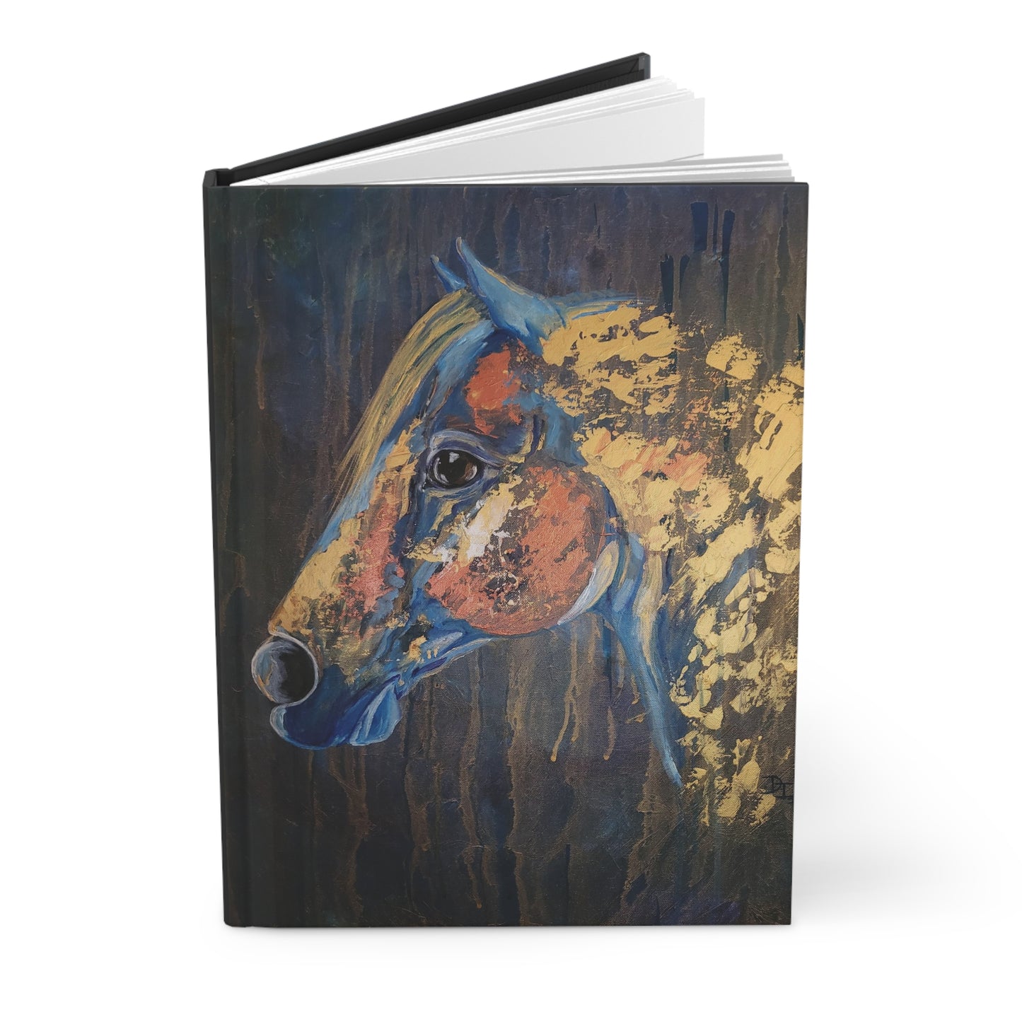 Love Blue and Gold Hardcover Journal Matte - SonaEquestrian