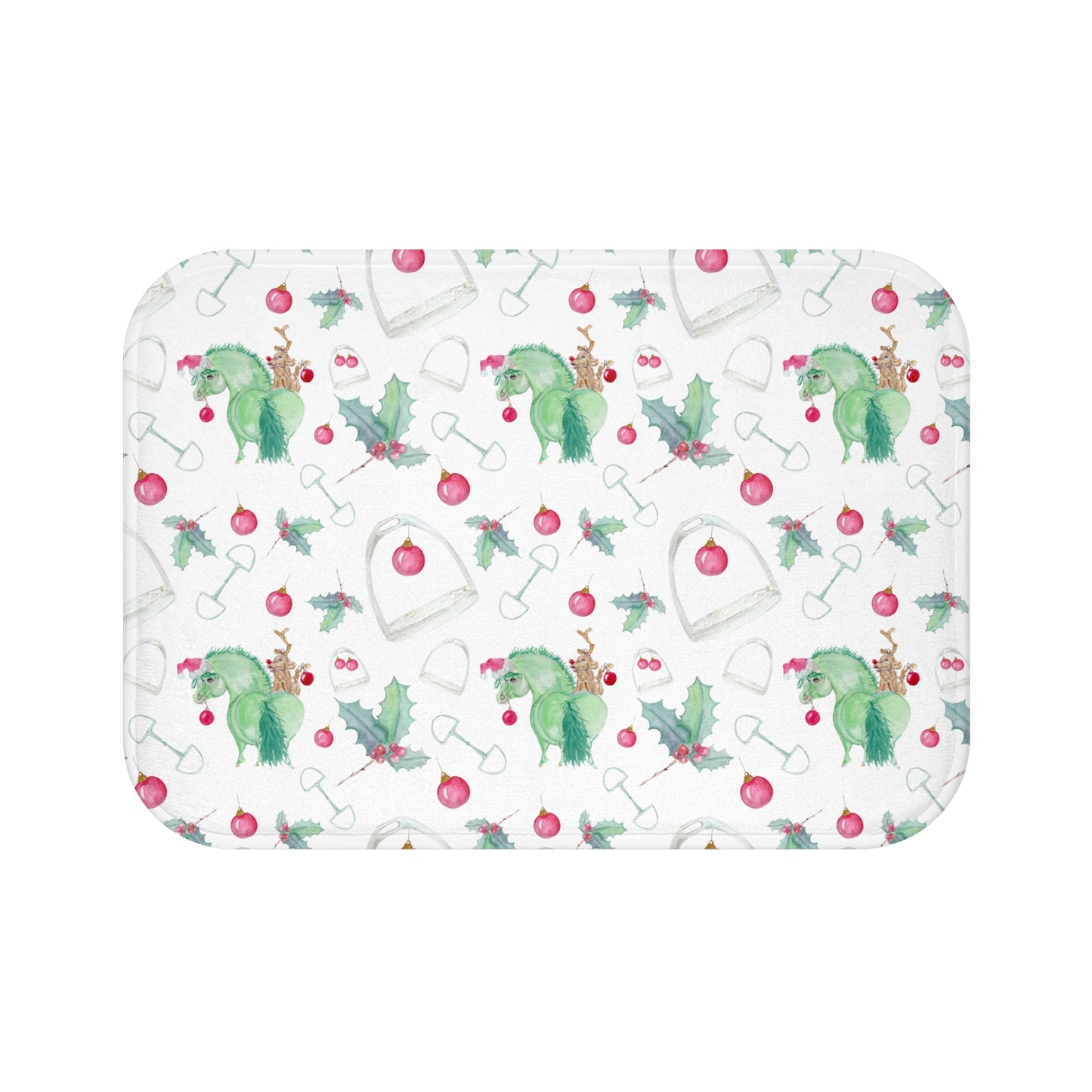 Adorable little Grinchy Pony and Friend Bath Mat