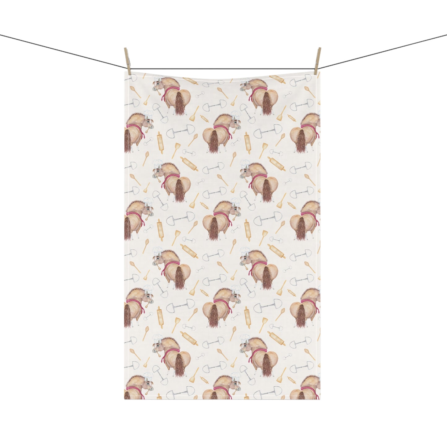 Adorable Little Chef Print Cotton Tea Towel