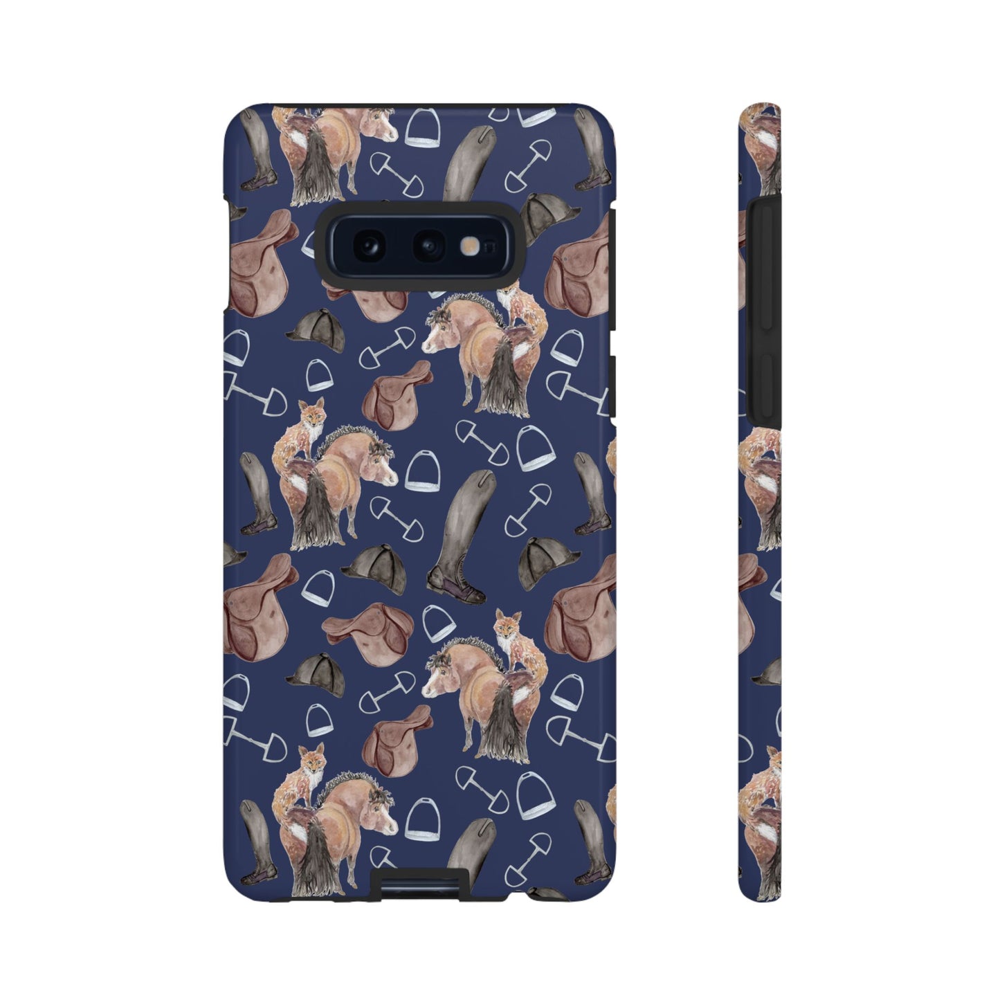 Adorable Little Pony and Fox in Navy Tough Phone Case