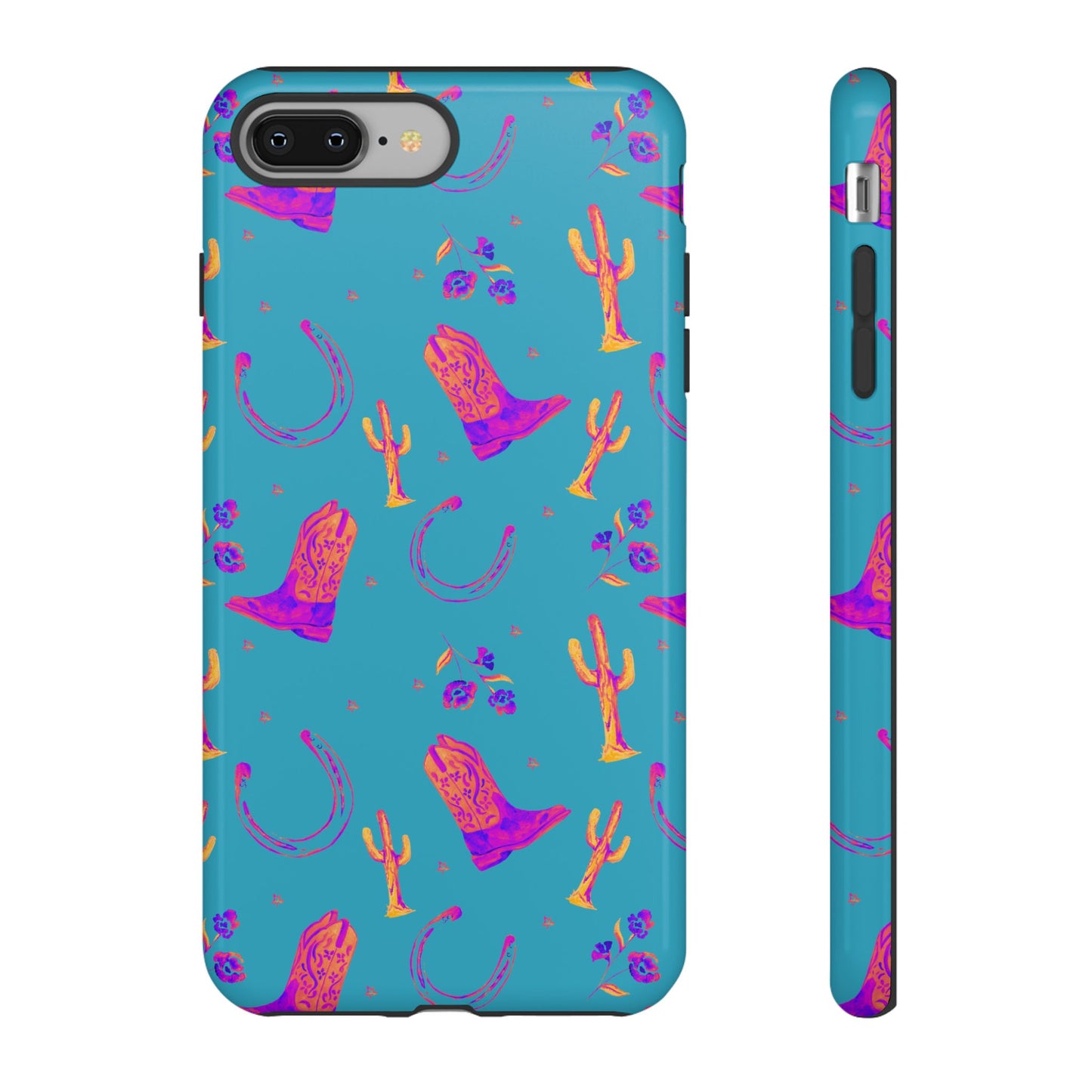 Lucky Boots in Teal Tough Phone Case