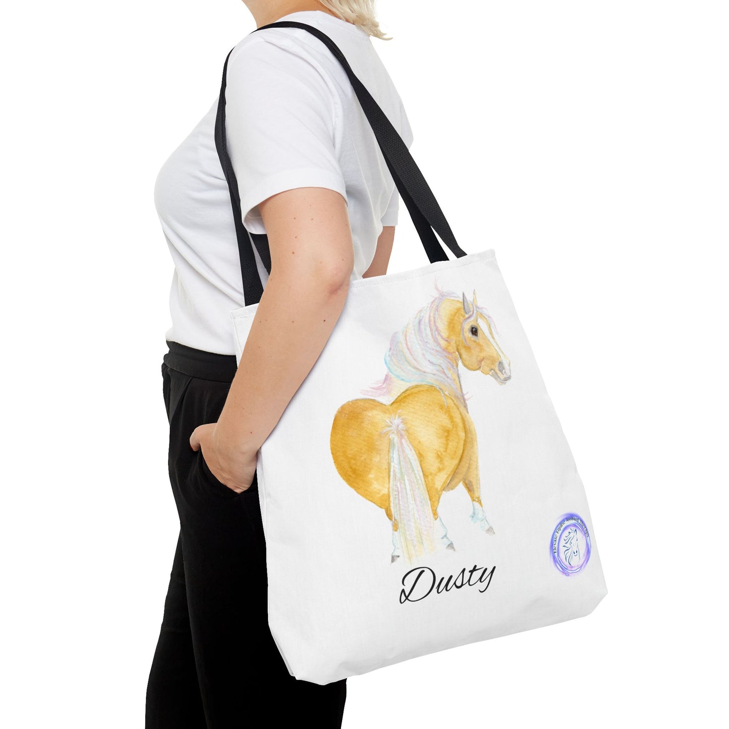 Adorable little Dusty Tote Bag - Whimsical Equestrian Design