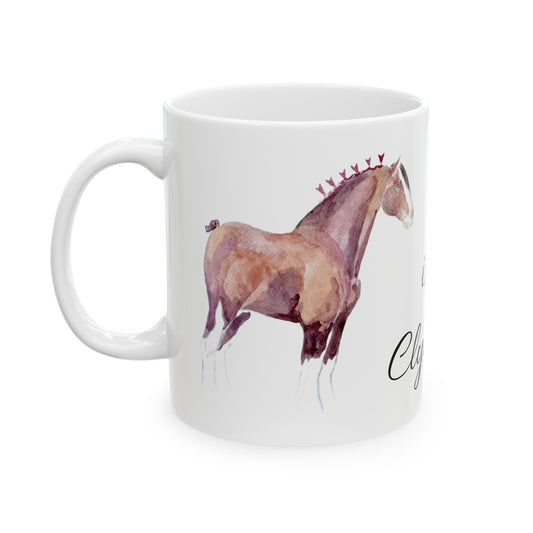 C is for Clydeadale Ceramic Mug, 11oz - SonaEquestrian