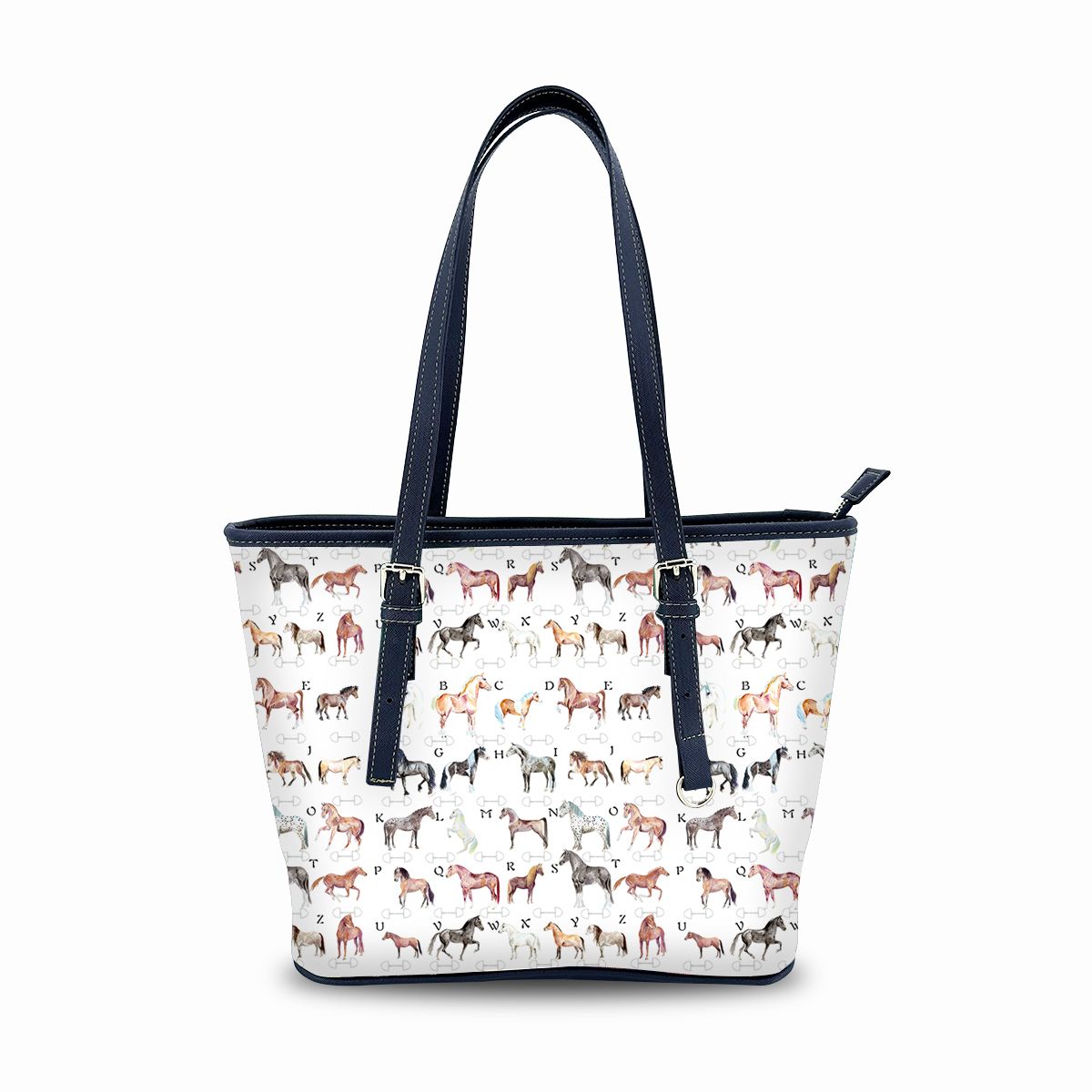 ABC Horse Breeds Print Fashion Tote Bag