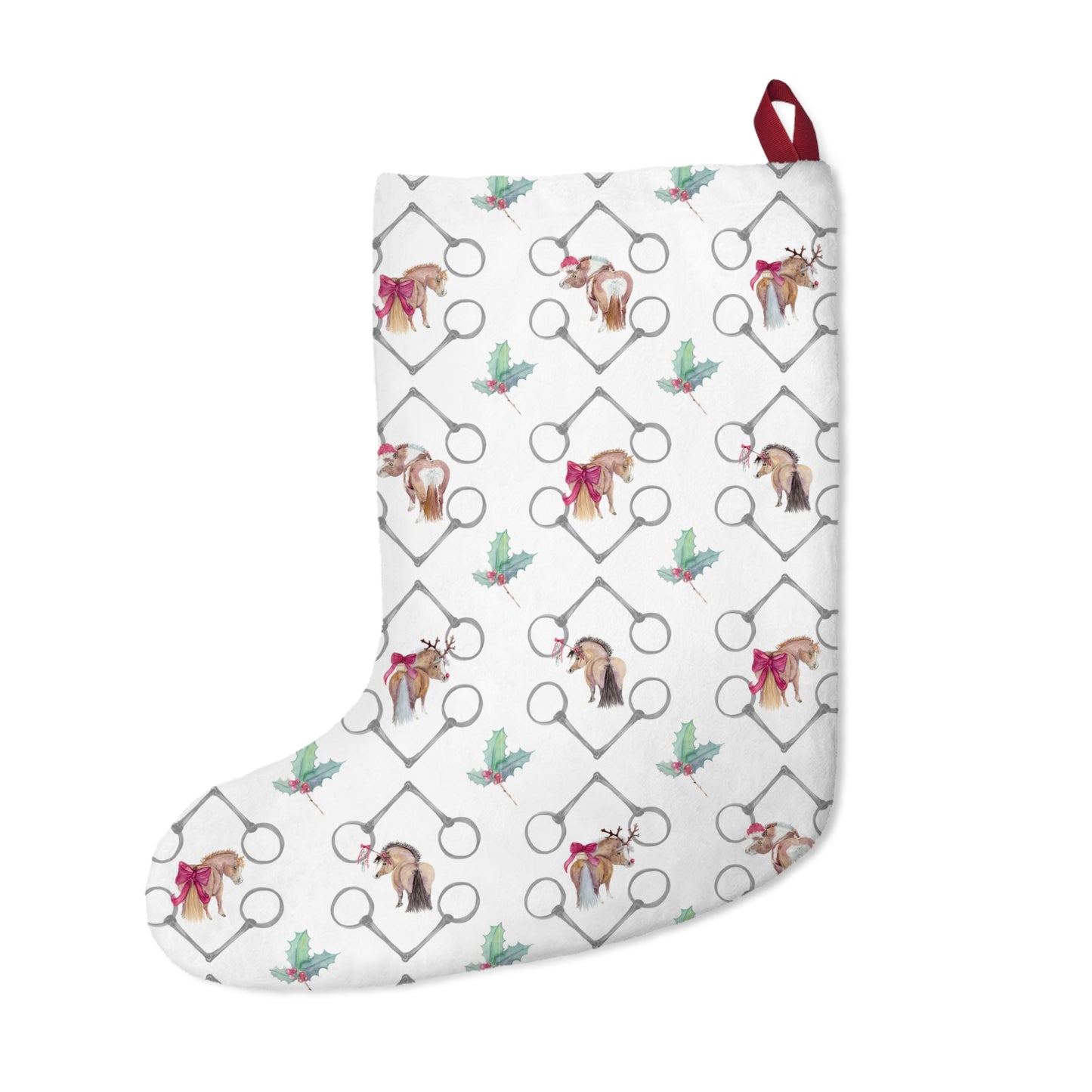 Adorable Pony Bits and Holly Christmas Stockings