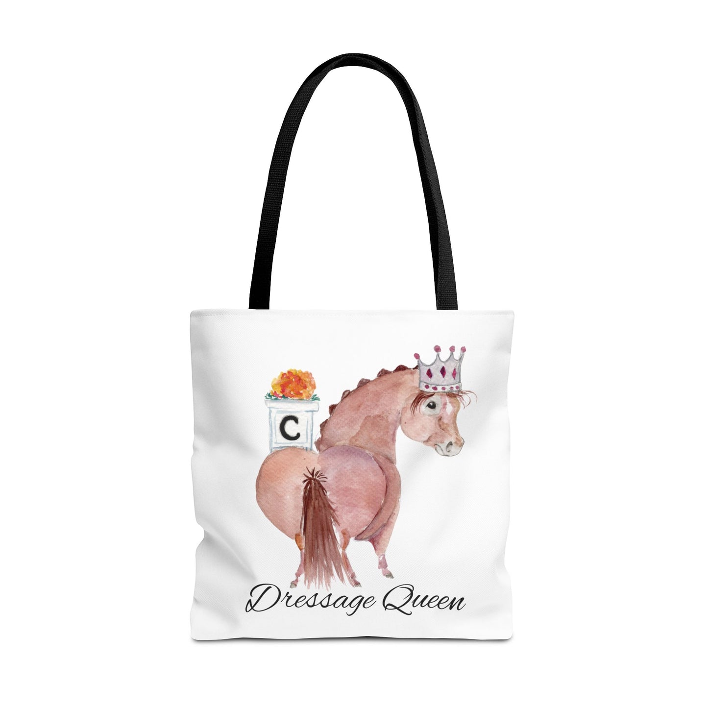 Adorable little Dressage Queen Tote Bag - Whimsical Equestrian Design