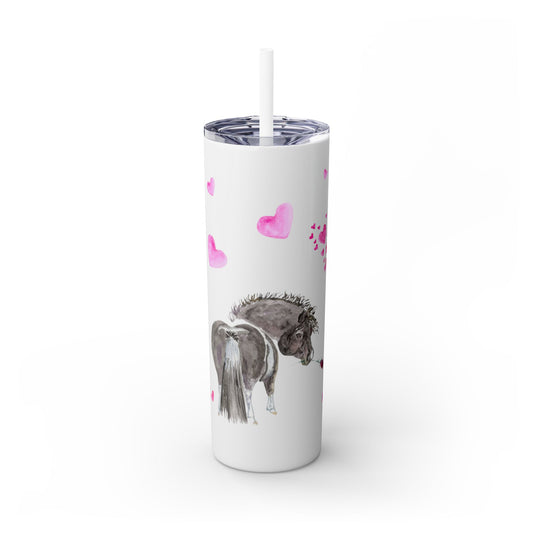 Adorable Casanova   Skinny Tumbler with Straw, 20oz