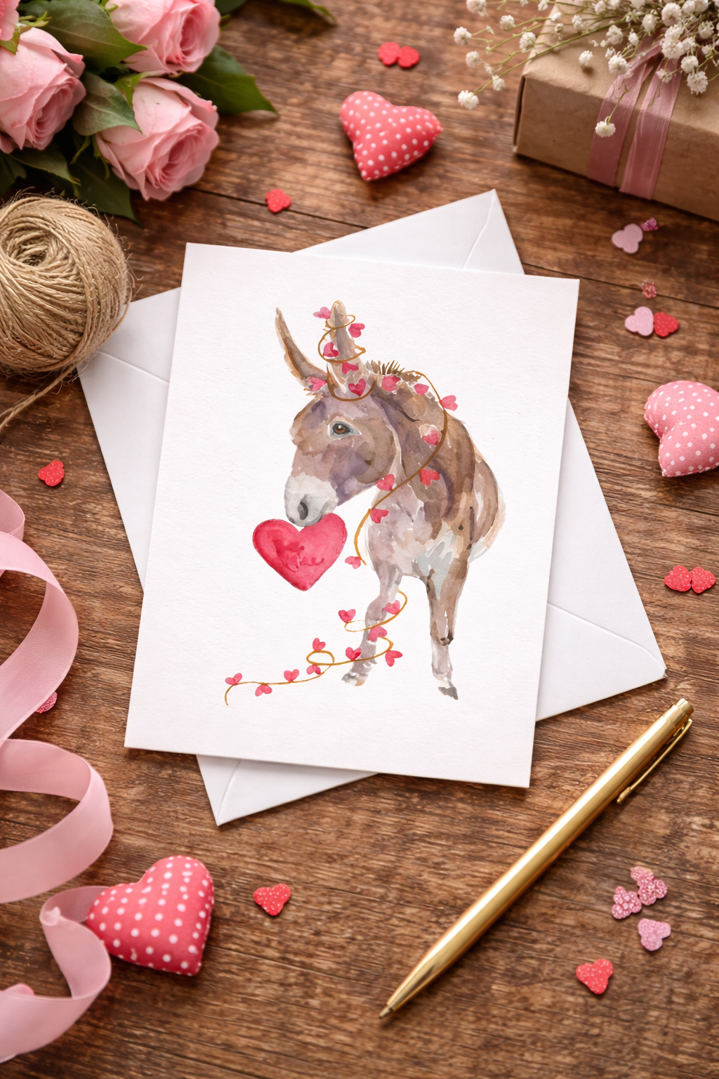 I love your Ass — Donkey Greeting Cards (Set of 10)