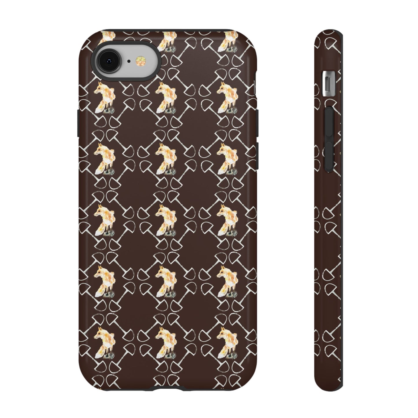 Spring Foxes and Bits in Hazelnut Tough Phone Case