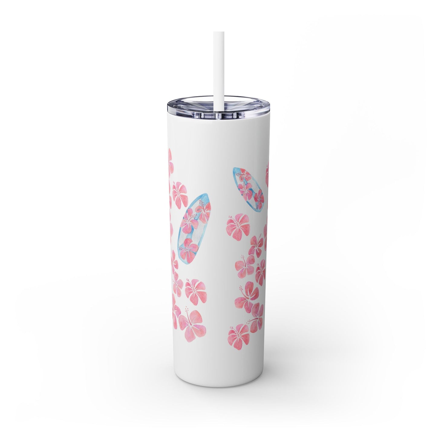 Adorable little sufer Skinny Tumbler with Straw, 20oz