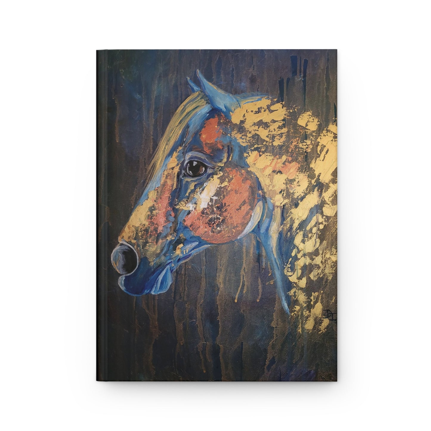 Love Blue and Gold Hardcover Journal Matte - SonaEquestrian