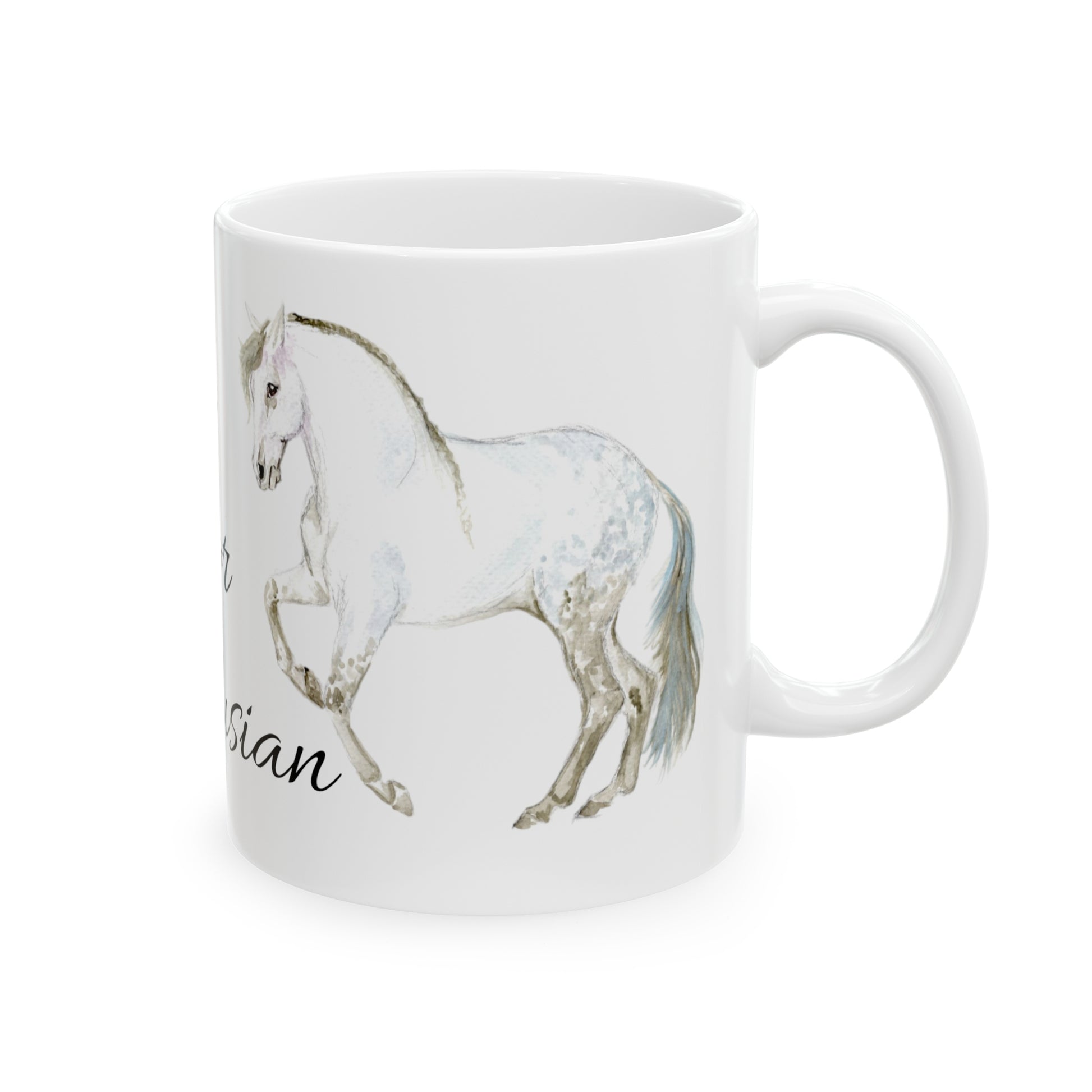 "A is for Andalusian" Ceramic Mug, 11oz - SonaEquestrian