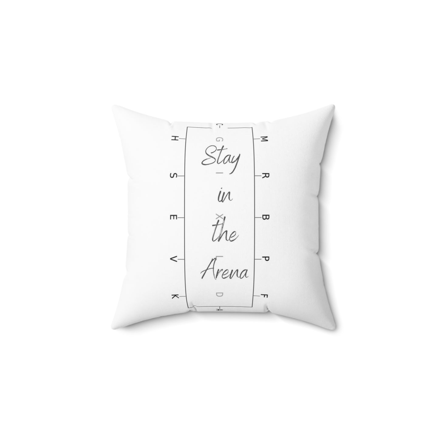 Stay in the Arena Spun Polyester Square Pillow - SonaEquestrian