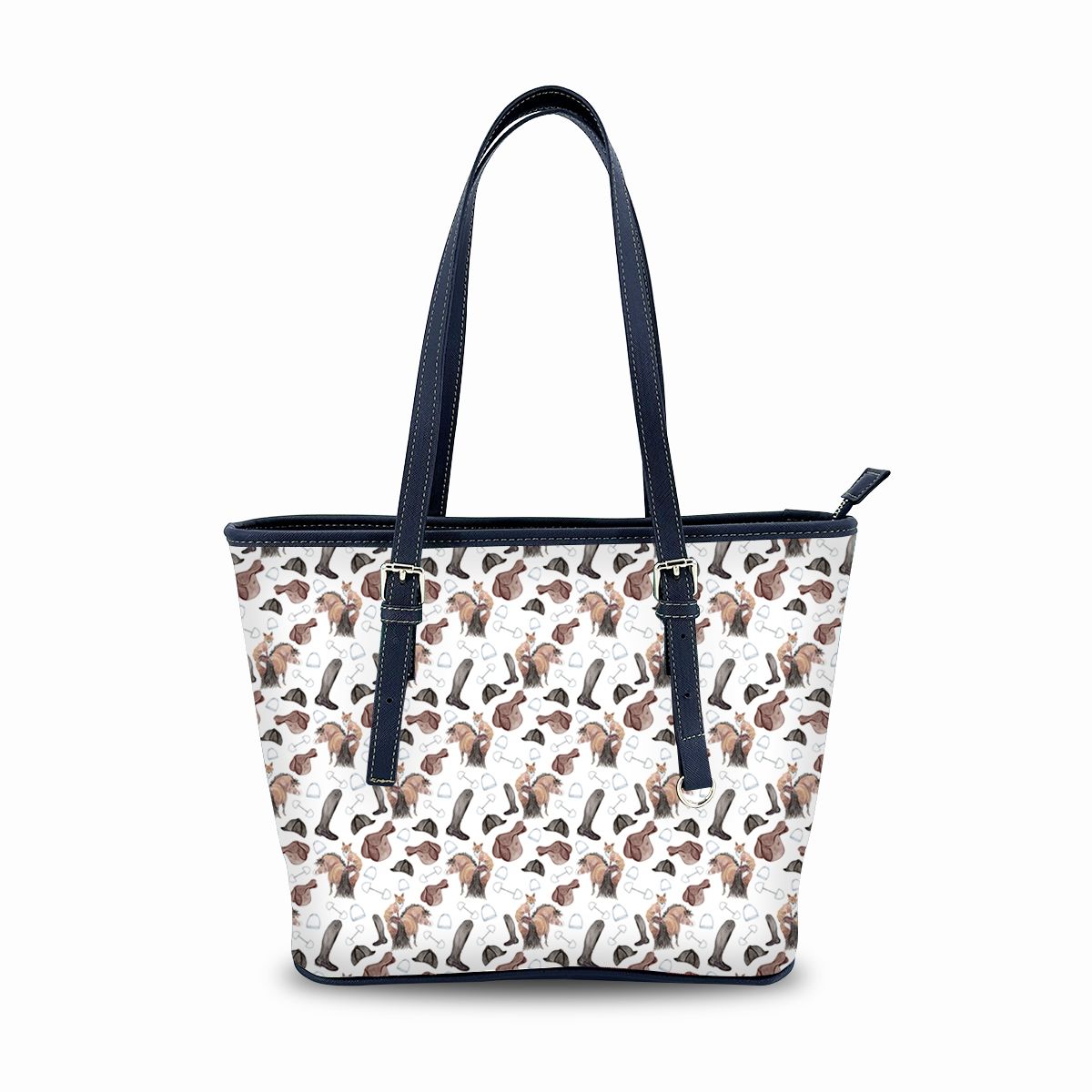Adorable Pony and Fox Print Fashion Tote Bag