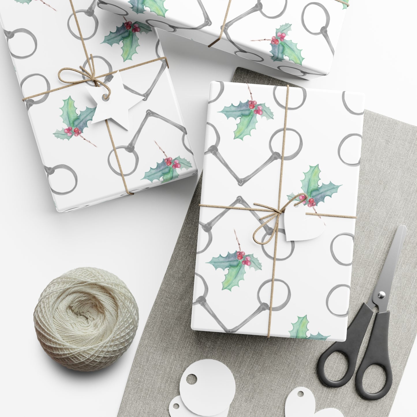Bits and Holly Gift Wrap Papers