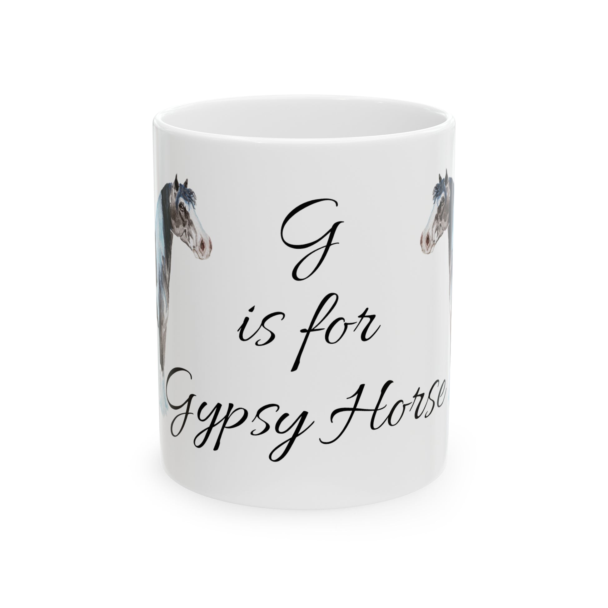 G is for Gypsy Horse   Ceramic Mug, 11oz - SonaEquestrian